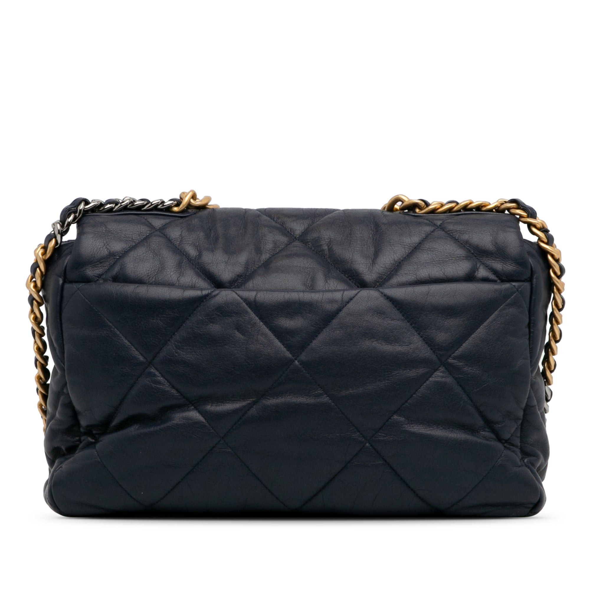 Chanel Chanel Maxi Lambskin 19 Flap Blue Size ONE SIZE - 3 Thumbnail
