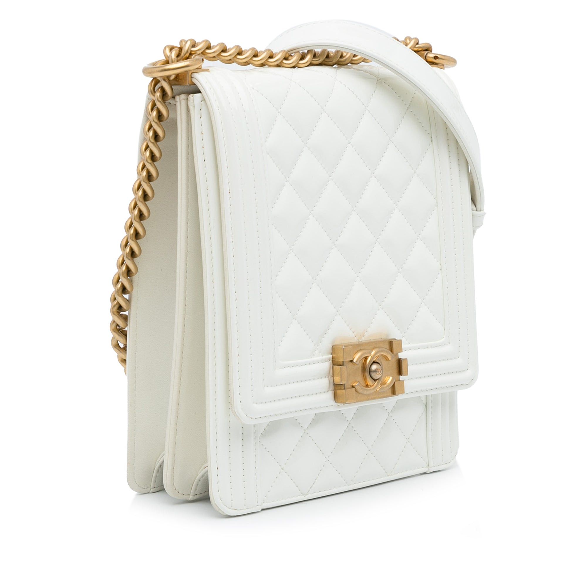 Chanel Chanel North South Boy Flap White Size ONE SIZE - 2 Thumbnail