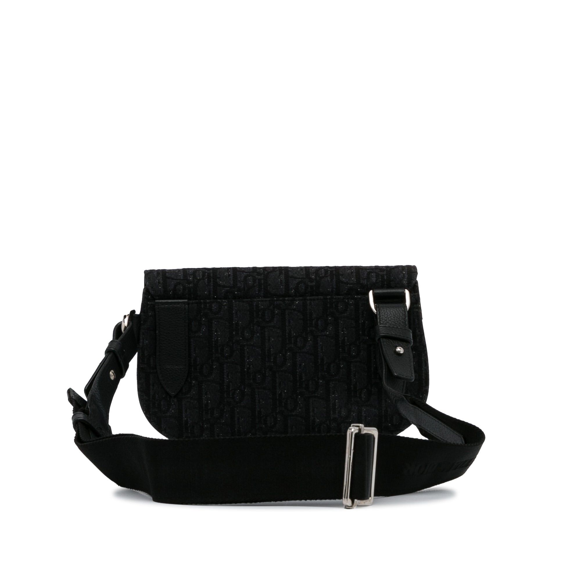 Dior Dior Oblique Canvas Saddle Messenger Bag Black Size ONE SIZE - 4 Thumbnail