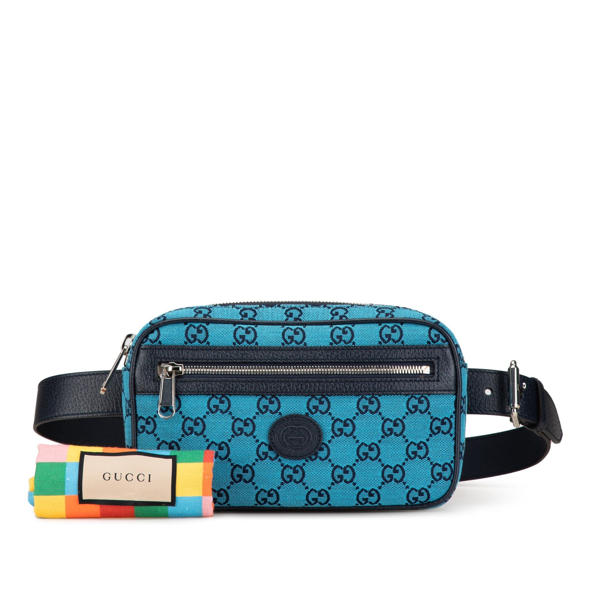 Gucci Gucci GG Canvas Belt Bag Blue Size ONE SIZE - 9 Thumbnail