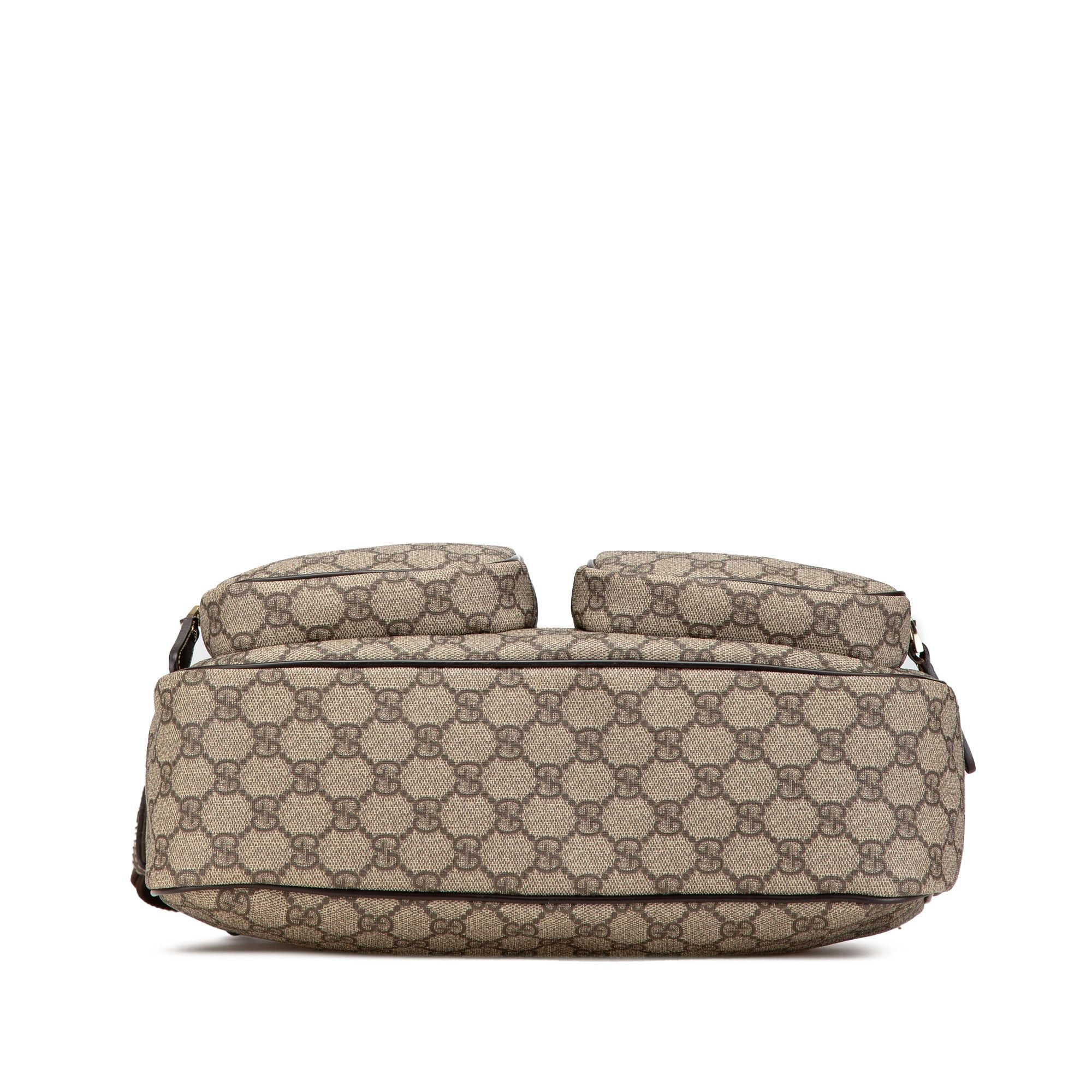 Gucci Gucci GG Supreme Double Pocket Crossbody Brown Size ONE SIZE - 3 Thumbnail