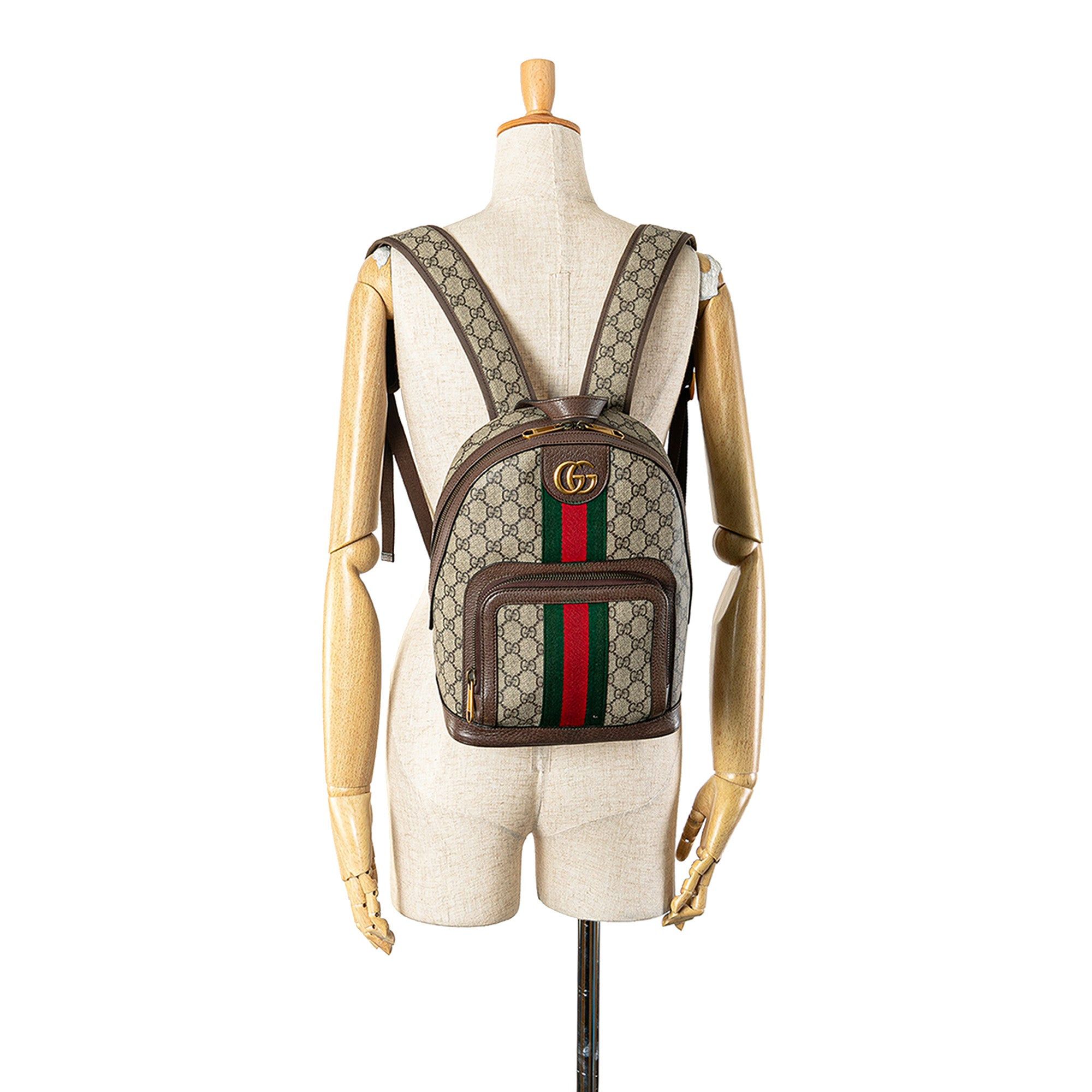 Gucci Gucci Small GG Supreme Ophidia Backpack Brown Size ONE SIZE - 7 Thumbnail