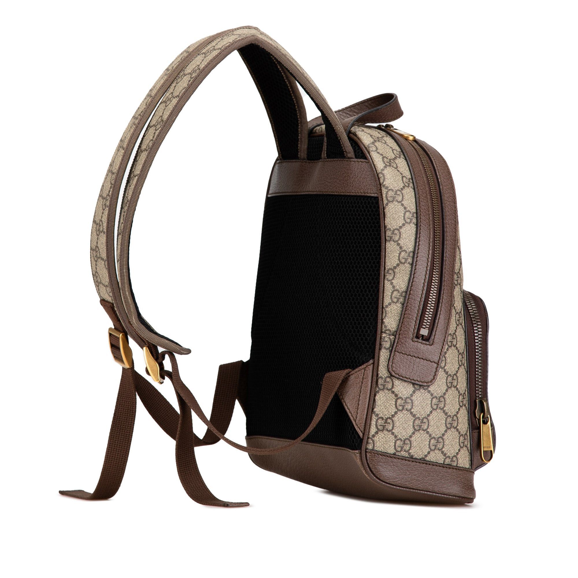 Gucci Gucci Small GG Supreme Ophidia Backpack Brown Size ONE SIZE - 2 Thumbnail