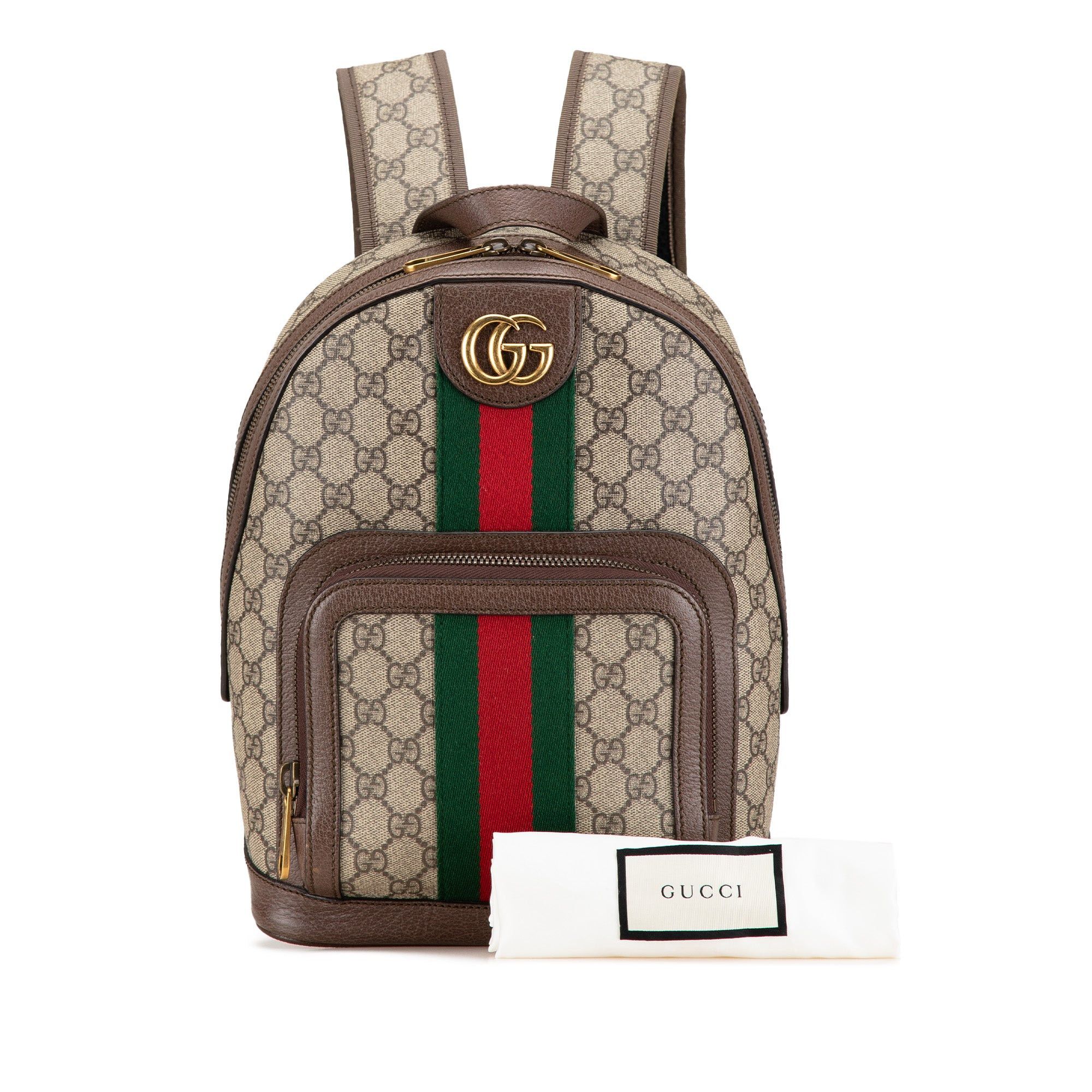 Gucci Gucci Small GG Supreme Ophidia Backpack Brown Size ONE SIZE - 8 Thumbnail