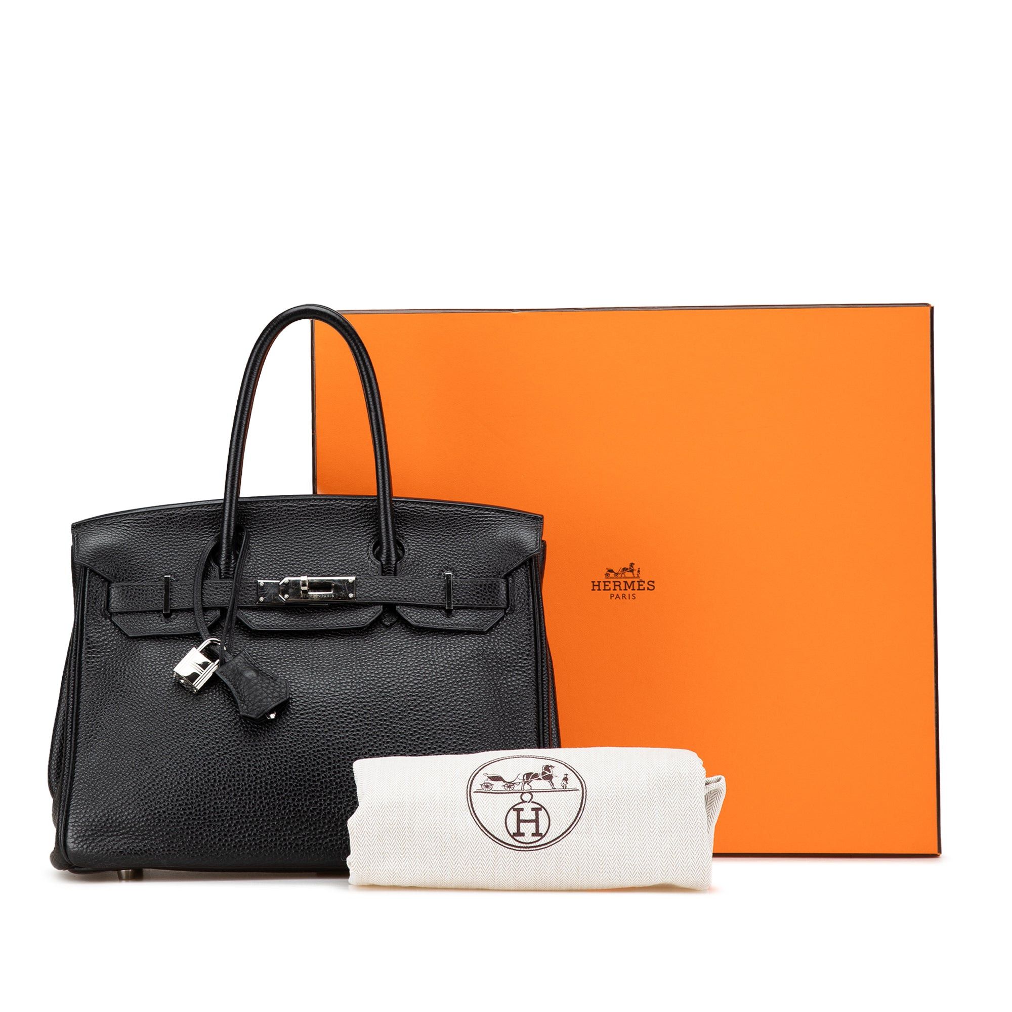 Hermes Hermès Clemence Birkin Retourne 30 Black Size ONE SIZE - 10 Thumbnail