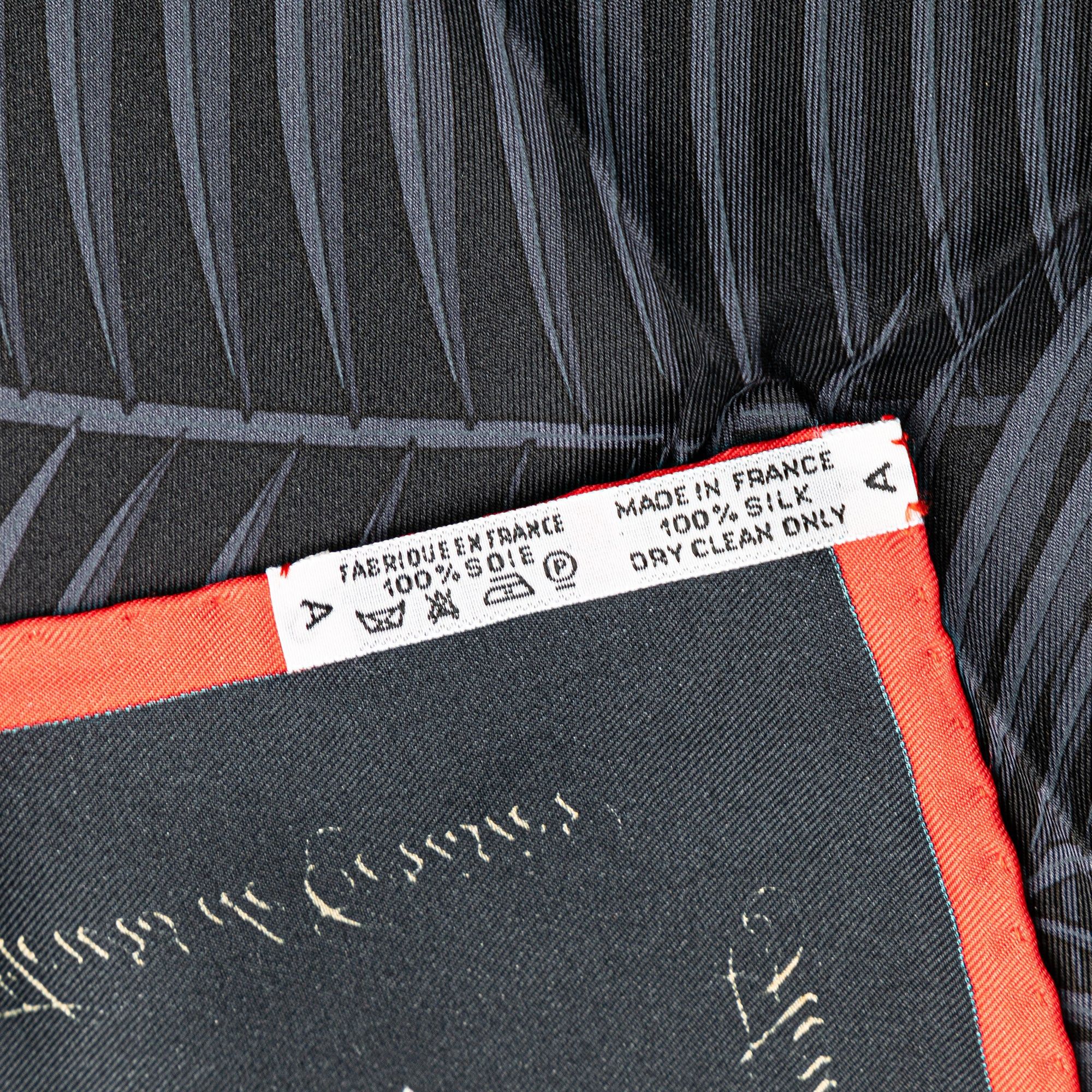 Hermes Hermès Fleurs de L'Opera Silk Scarf Black Size ONE SIZE - 3 Thumbnail