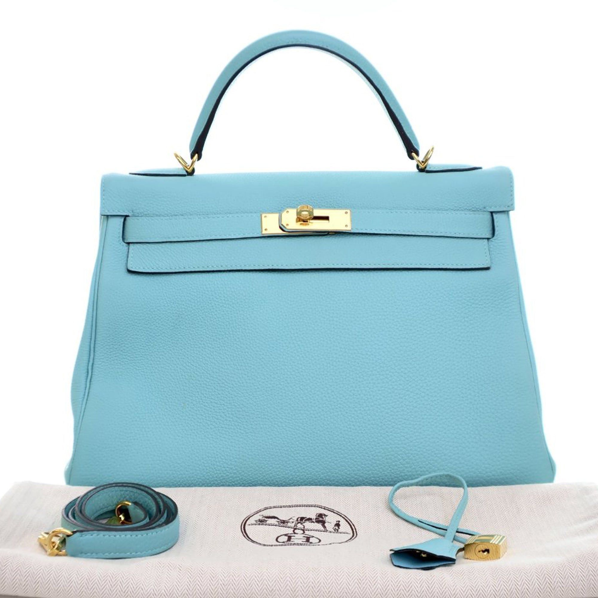 Hermes Hermès Togo Kelly II Retourne 32 Blue Size ONE SIZE - 15 Thumbnail