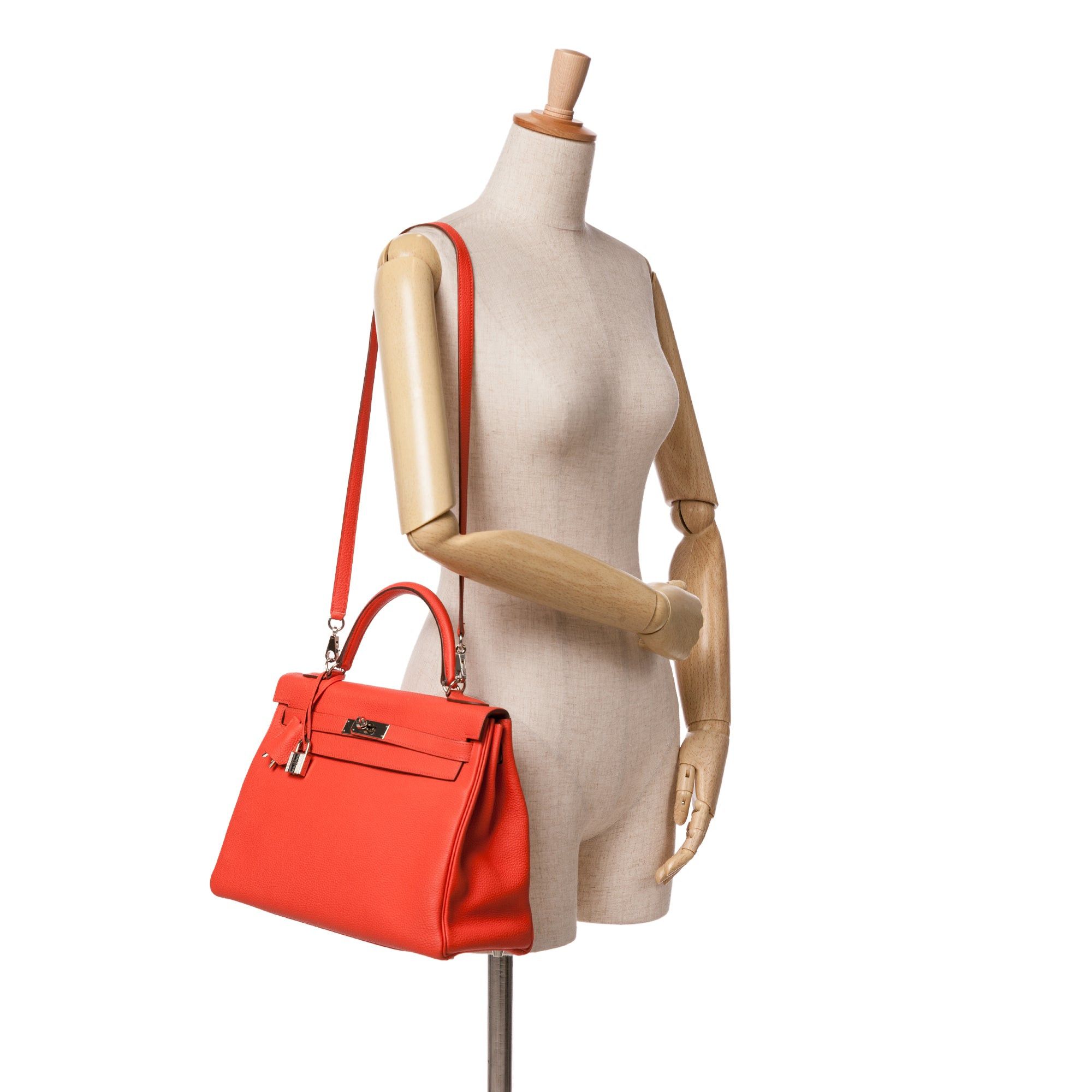 Hermes Hermès Togo Kelly II Retourne 32 Orange Size ONE SIZE - 9 Thumbnail