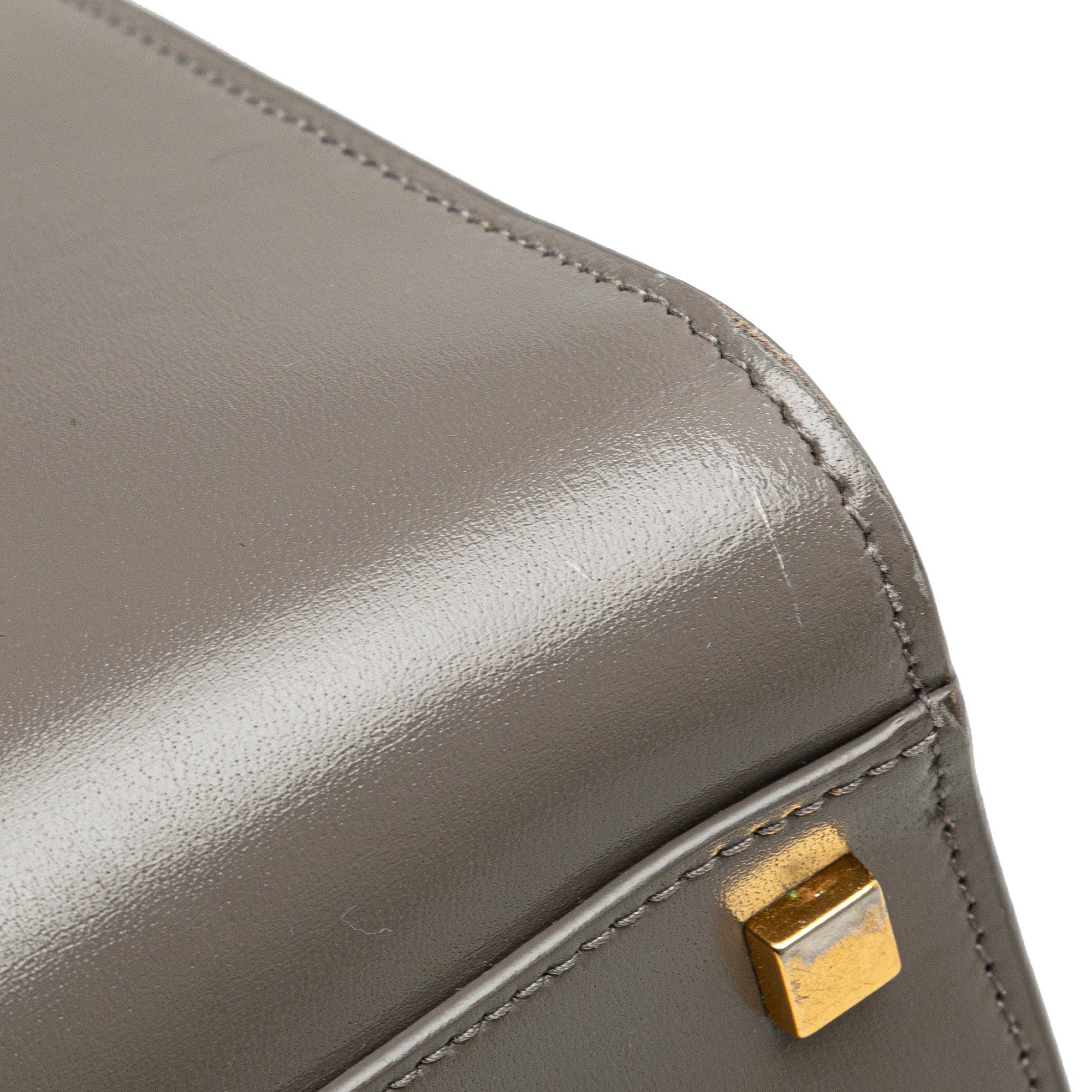 Saint Laurent Paris Saint Laurent Medium Leather Monogram Uptown Satchel Gray Size ONE SIZE - 11 Thumbnail