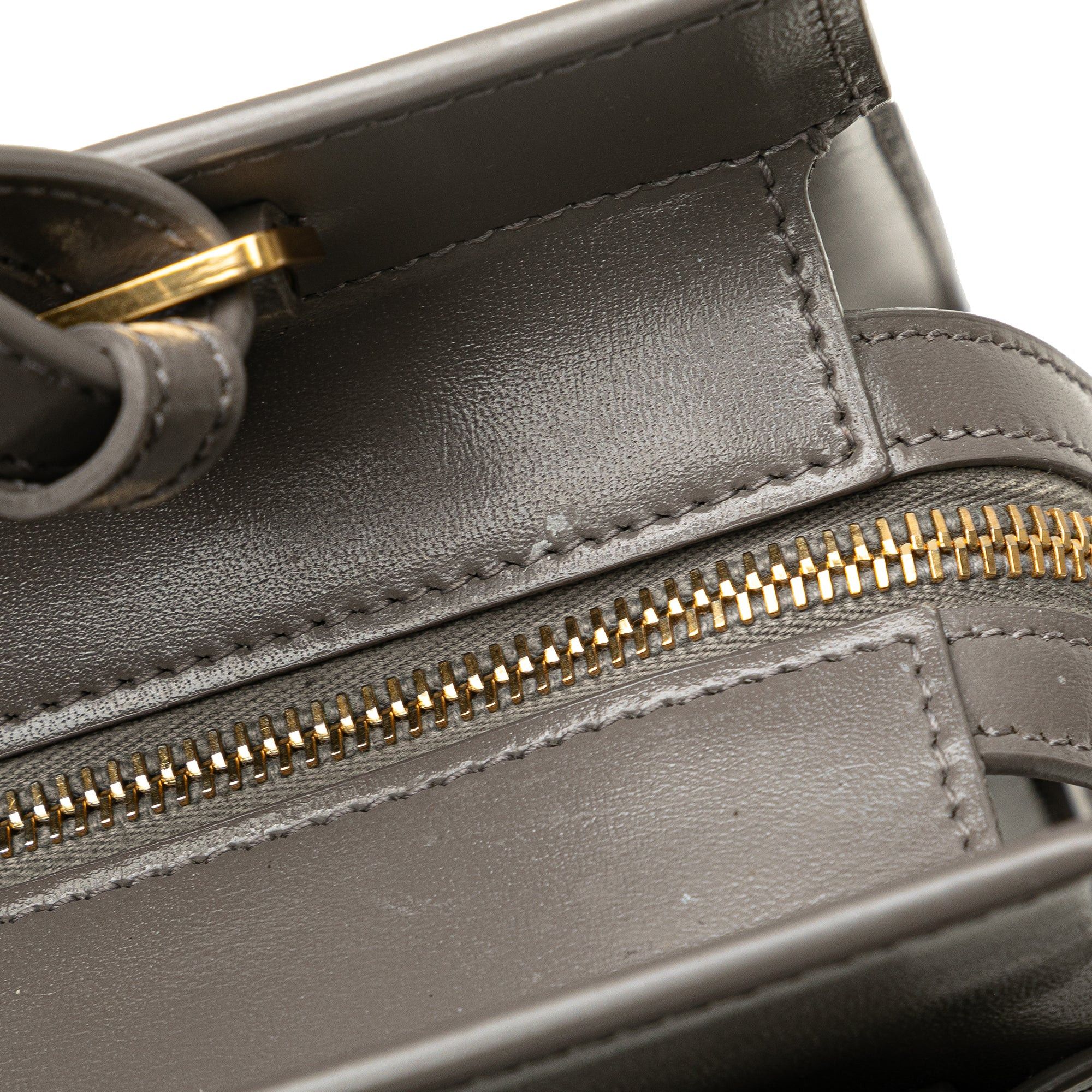 Saint Laurent Paris Saint Laurent Medium Leather Monogram Uptown Satchel Gray Size ONE SIZE - 9 Thumbnail