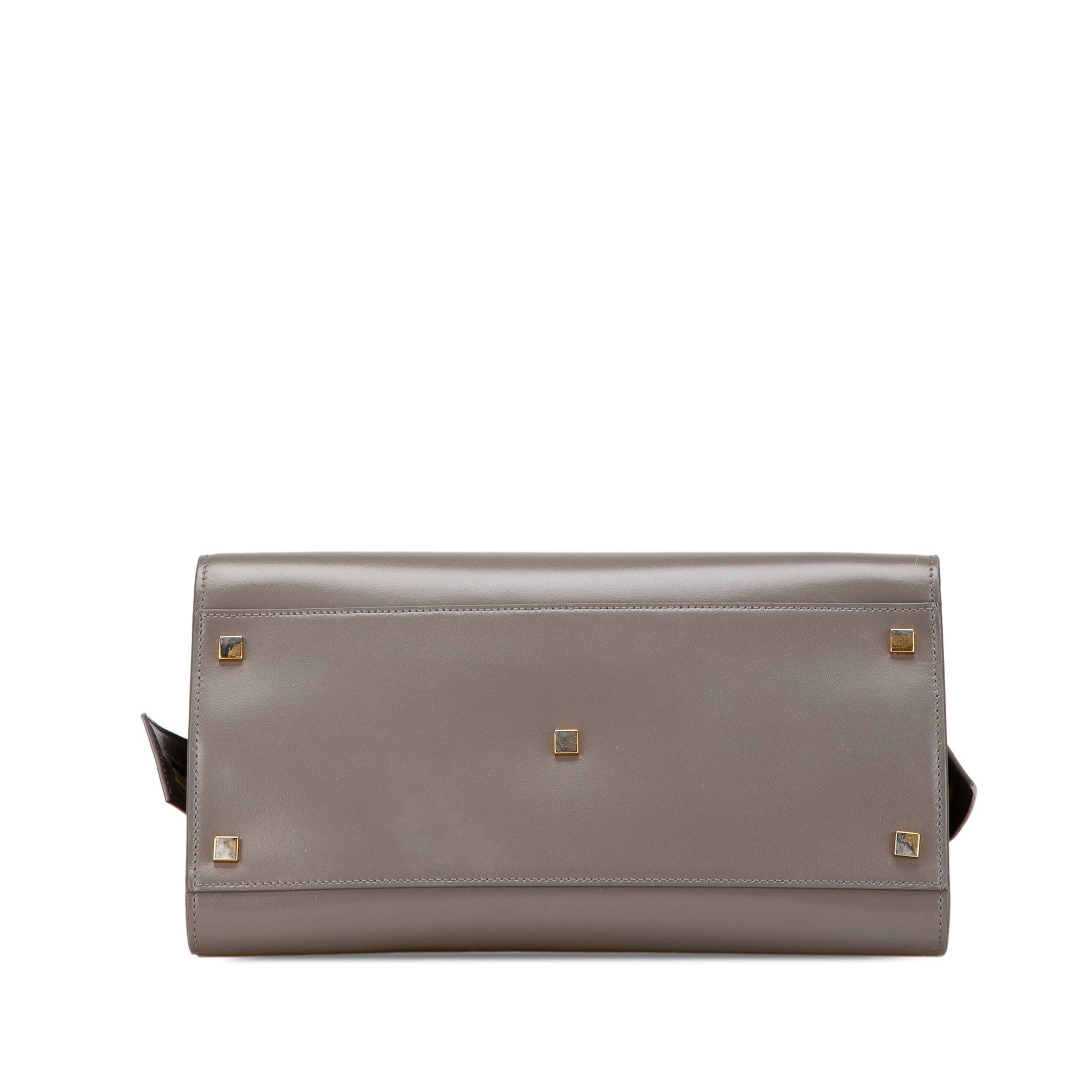 Saint Laurent Paris Saint Laurent Medium Leather Monogram Uptown Satchel Gray Size ONE SIZE - 3 Thumbnail