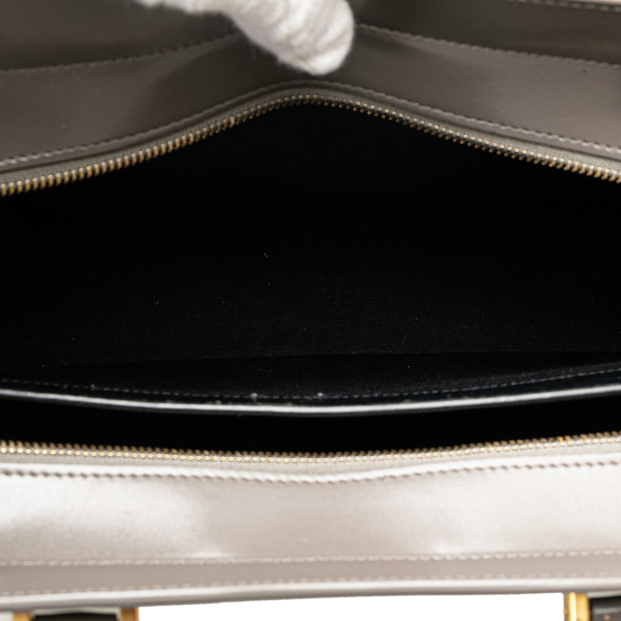 Saint Laurent Paris Saint Laurent Medium Leather Monogram Uptown Satchel Gray Size ONE SIZE - 4 Thumbnail