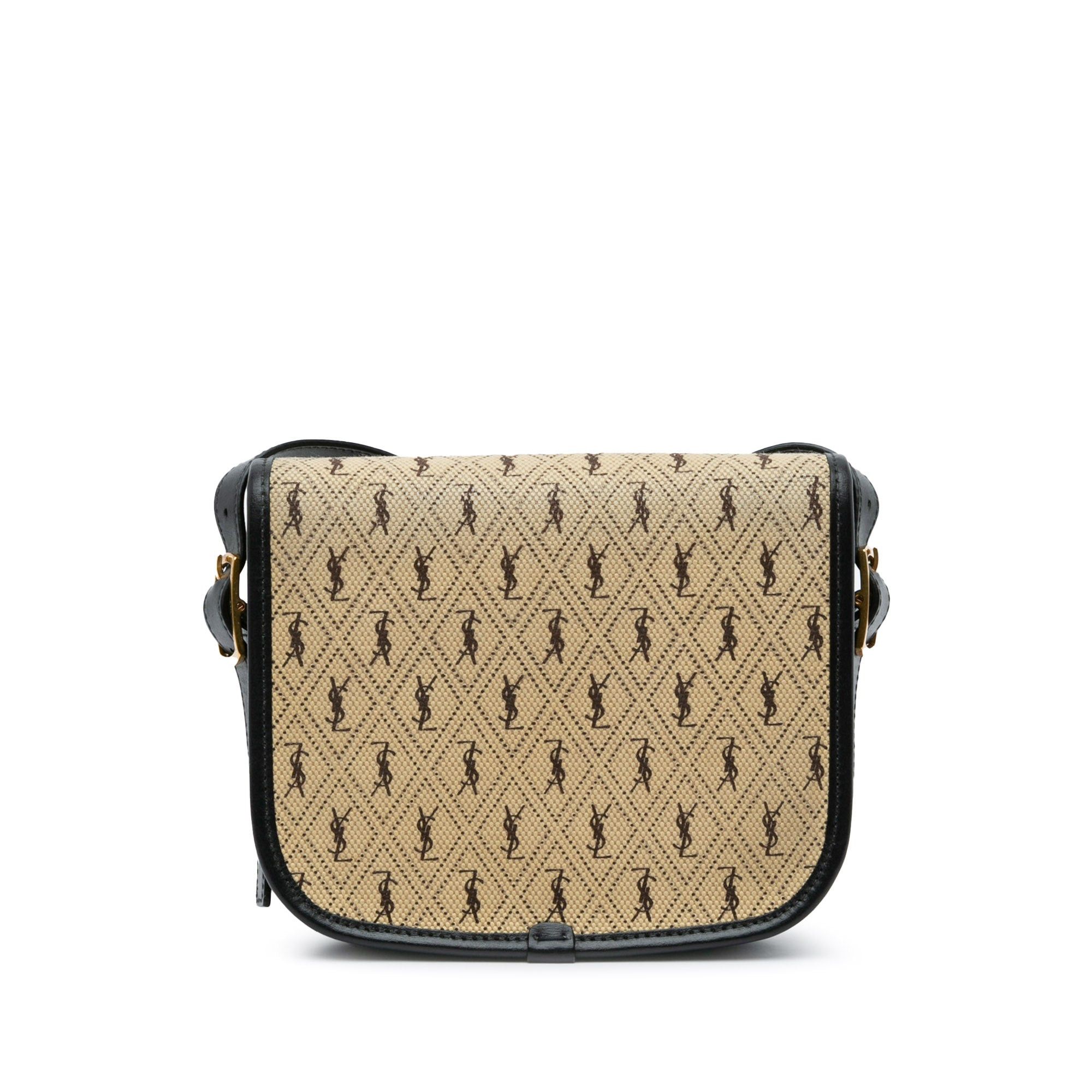 Saint Laurent Paris Saint Laurent Small Canvas Monogram All Over Crossbody Brown Size ONE SIZE - 3 Thumbnail