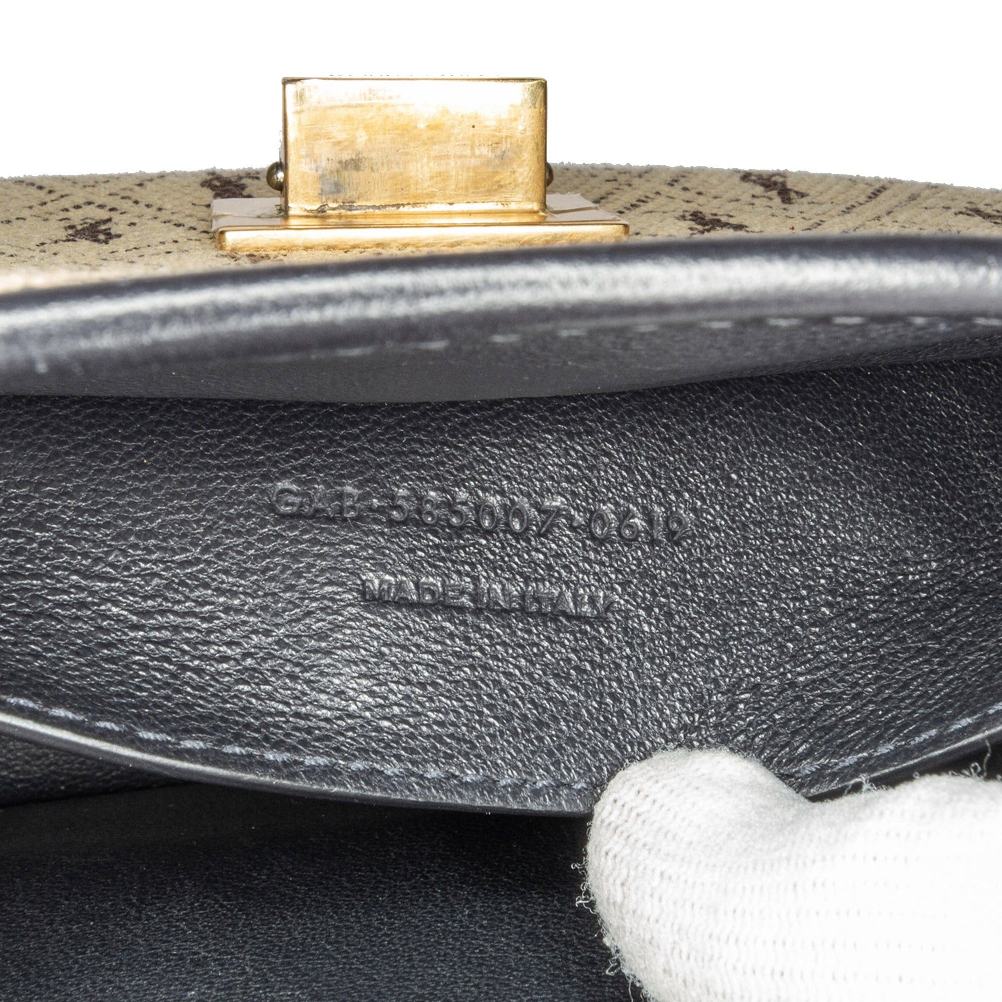 Saint Laurent Paris Saint Laurent Small Canvas Monogram All Over Crossbody Brown Size ONE SIZE - 7 Thumbnail