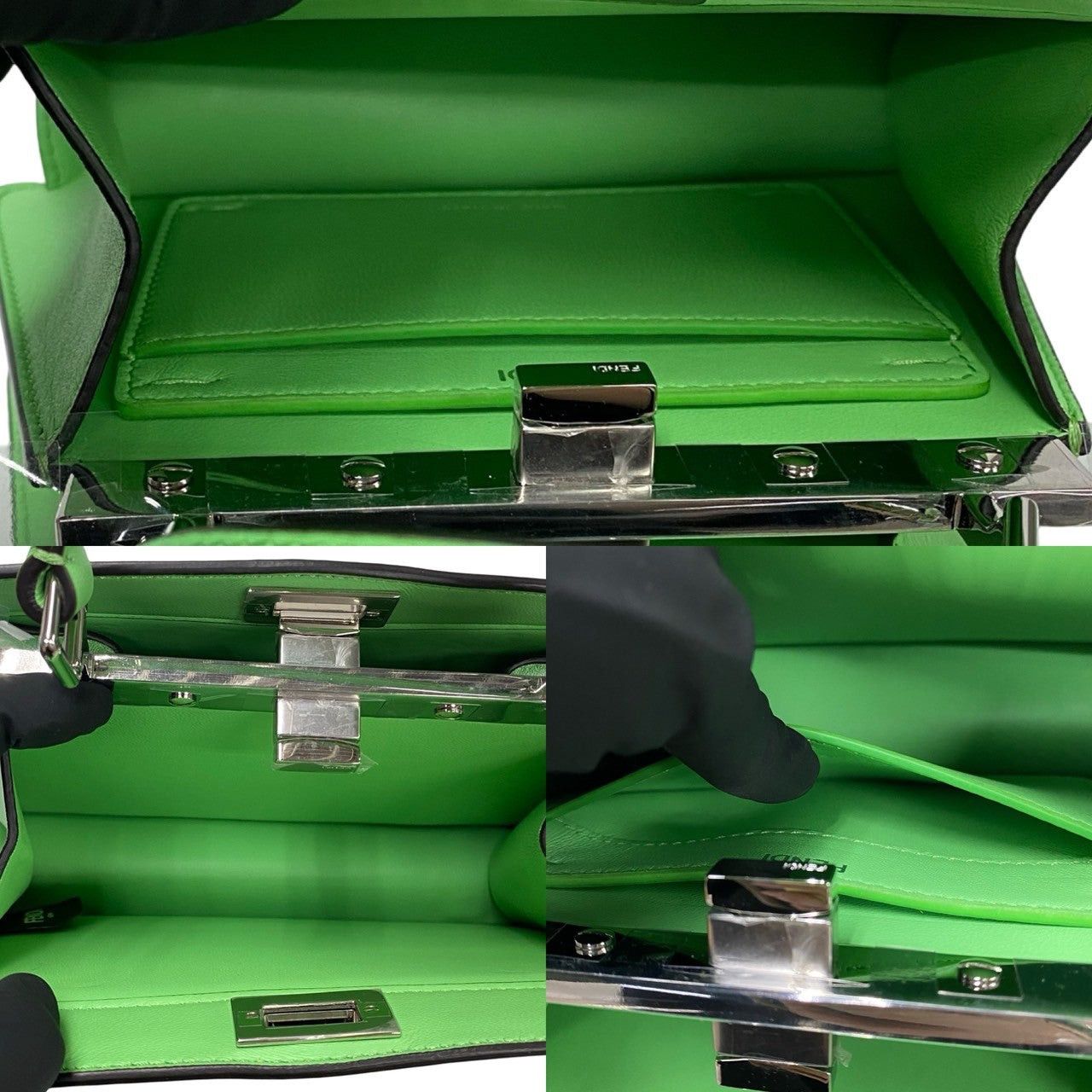 Fendi Fendi Shoulder Bag Green Leather Size ONE SIZE - 8 Thumbnail