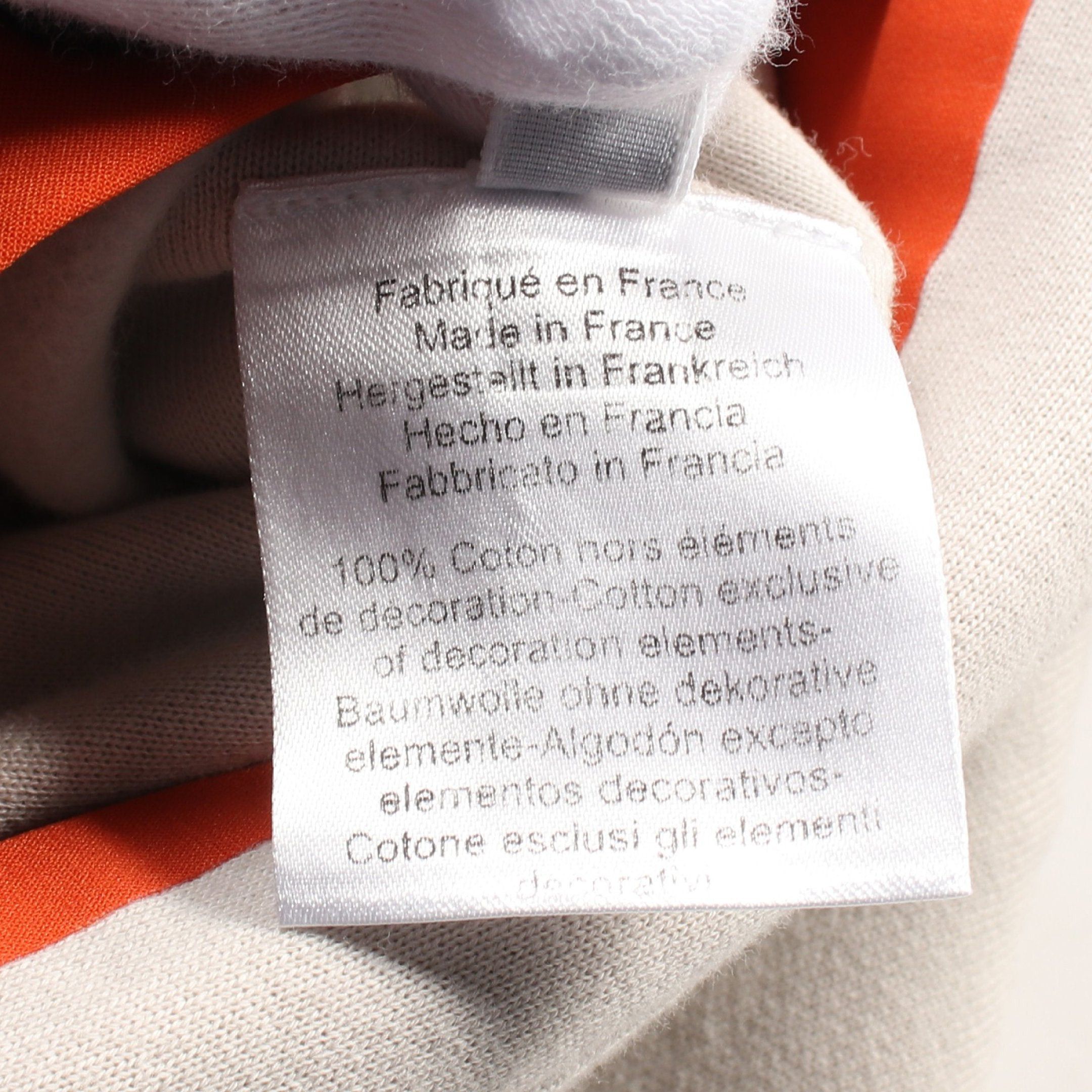 Hermes Hermes Hermes Fit Half Zip Pullover Hoodie Cotton Beige Orange Size ONE SIZE - 4 Thumbnail