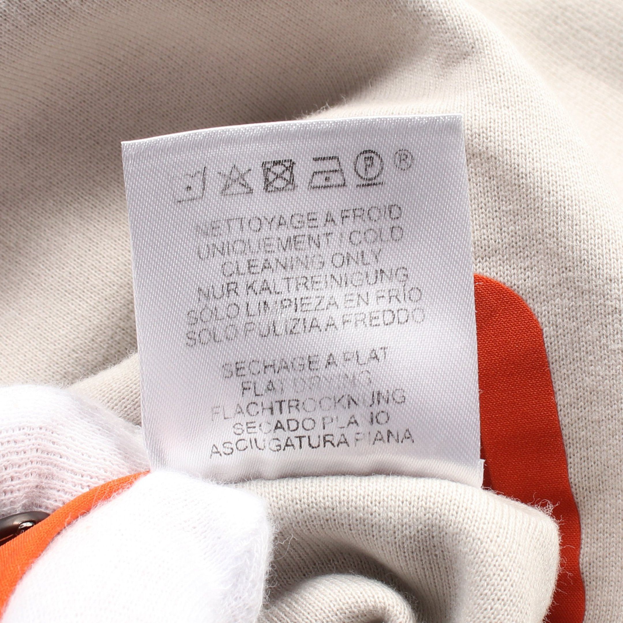 Hermes Hermes Hermes Fit Half Zip Pullover Hoodie Cotton Beige Orange Size ONE SIZE - 5 Thumbnail