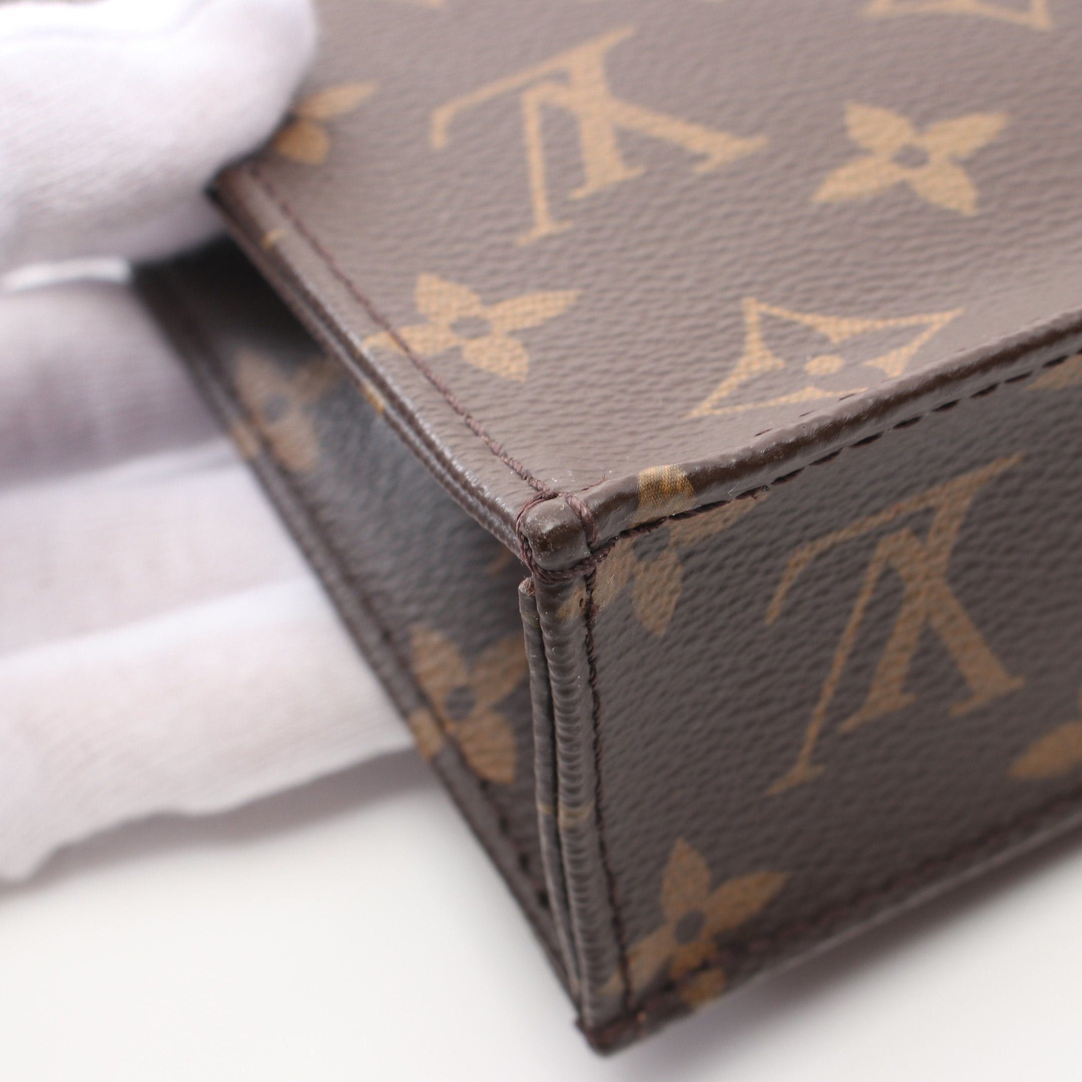 Louis Vuitton Louis Vuitton Petite Sac Plat Monogram Handbag Leather Brown Size ONE SIZE - 10 Thumbnail