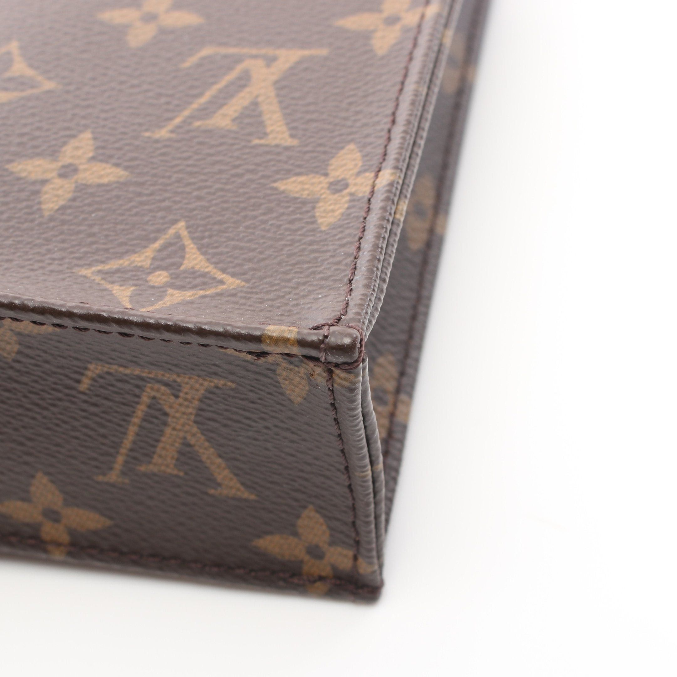 Louis Vuitton Louis Vuitton Petite Sac Plat Monogram Handbag Leather Brown Size ONE SIZE - 9 Thumbnail