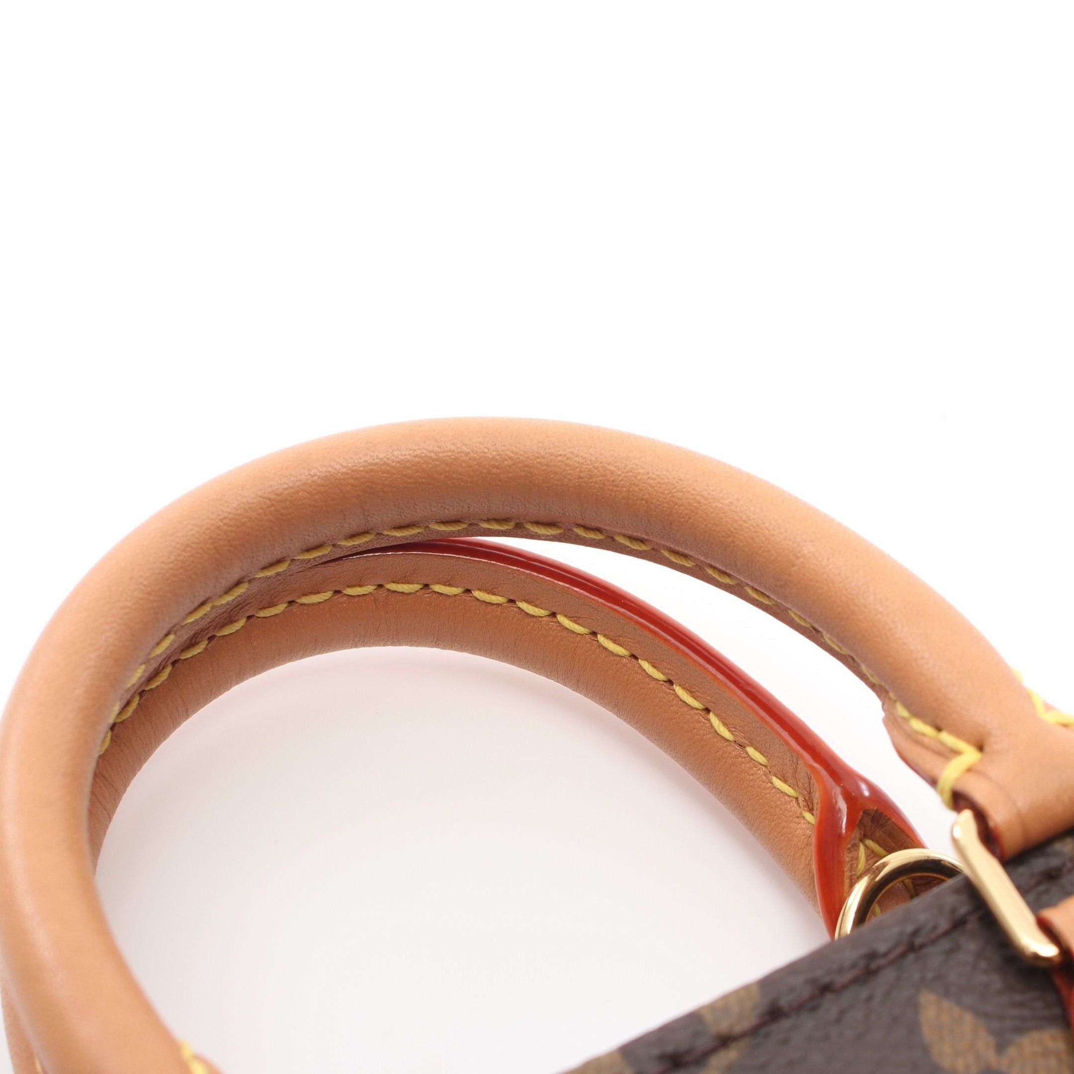 Louis Vuitton Louis Vuitton Petite Sac Plat Monogram Handbag Leather Brown Size ONE SIZE - 8 Thumbnail