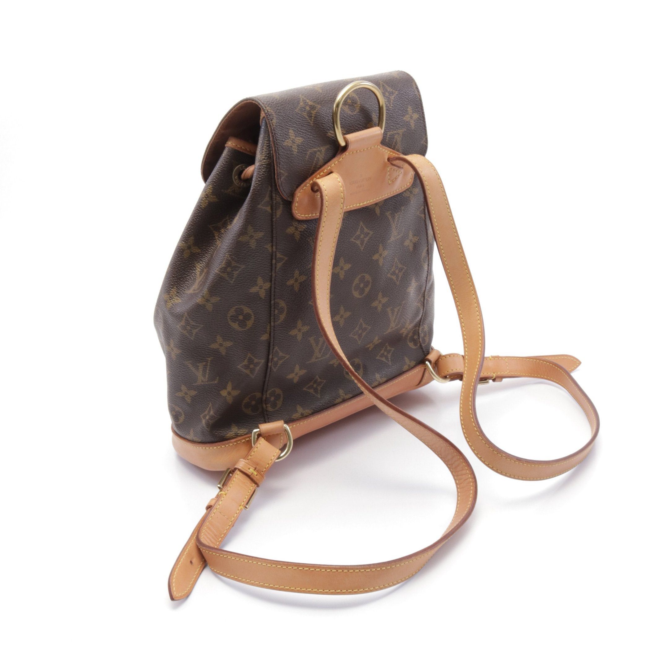 Louis Vuitton Louis Vuitton Montsouris Mm Monogram Backpack Rucksack Leather Brown Size ONE SIZE - 2 Thumbnail