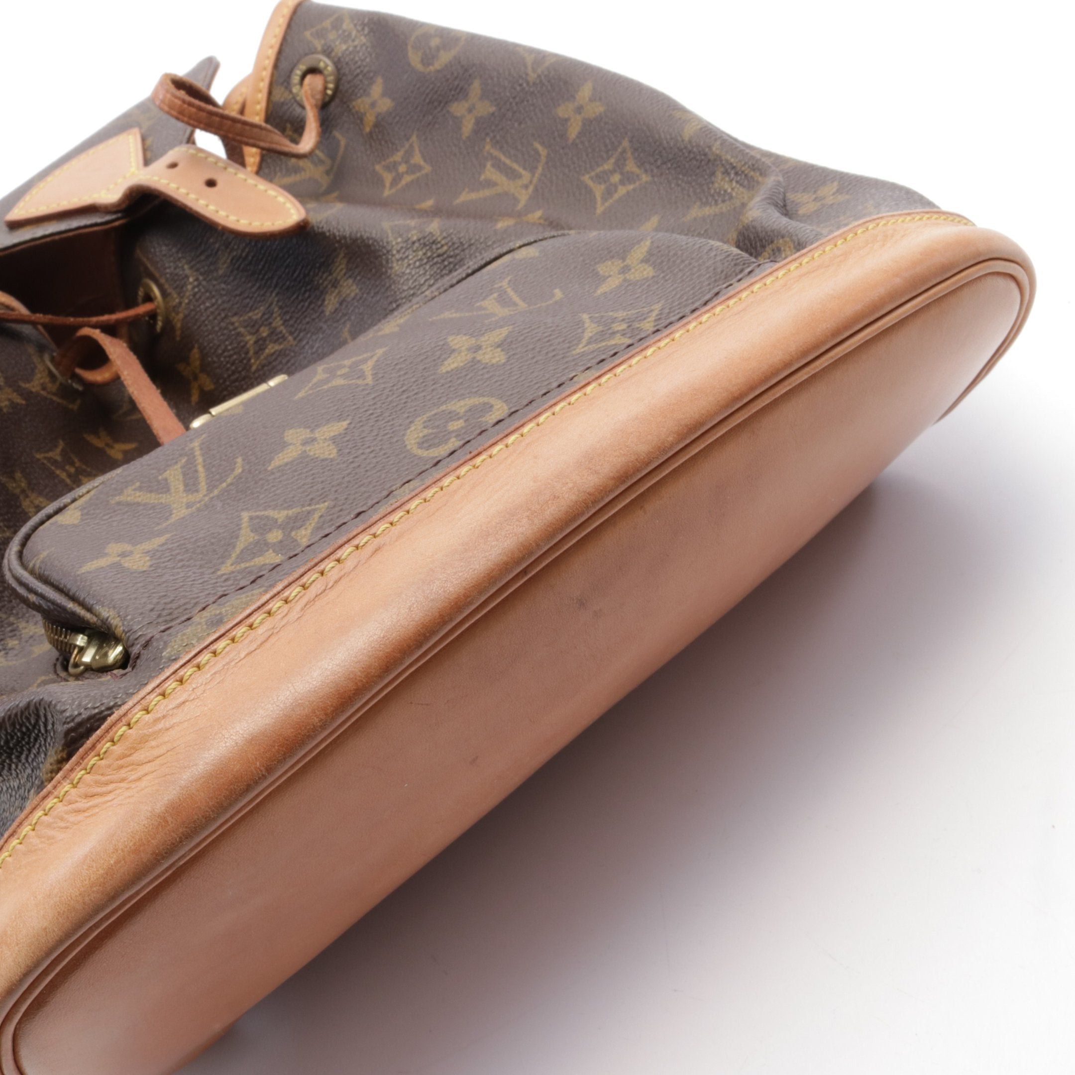 Louis Vuitton Louis Vuitton Montsouris Mm Monogram Backpack Rucksack Leather Brown Size ONE SIZE - 9 Thumbnail