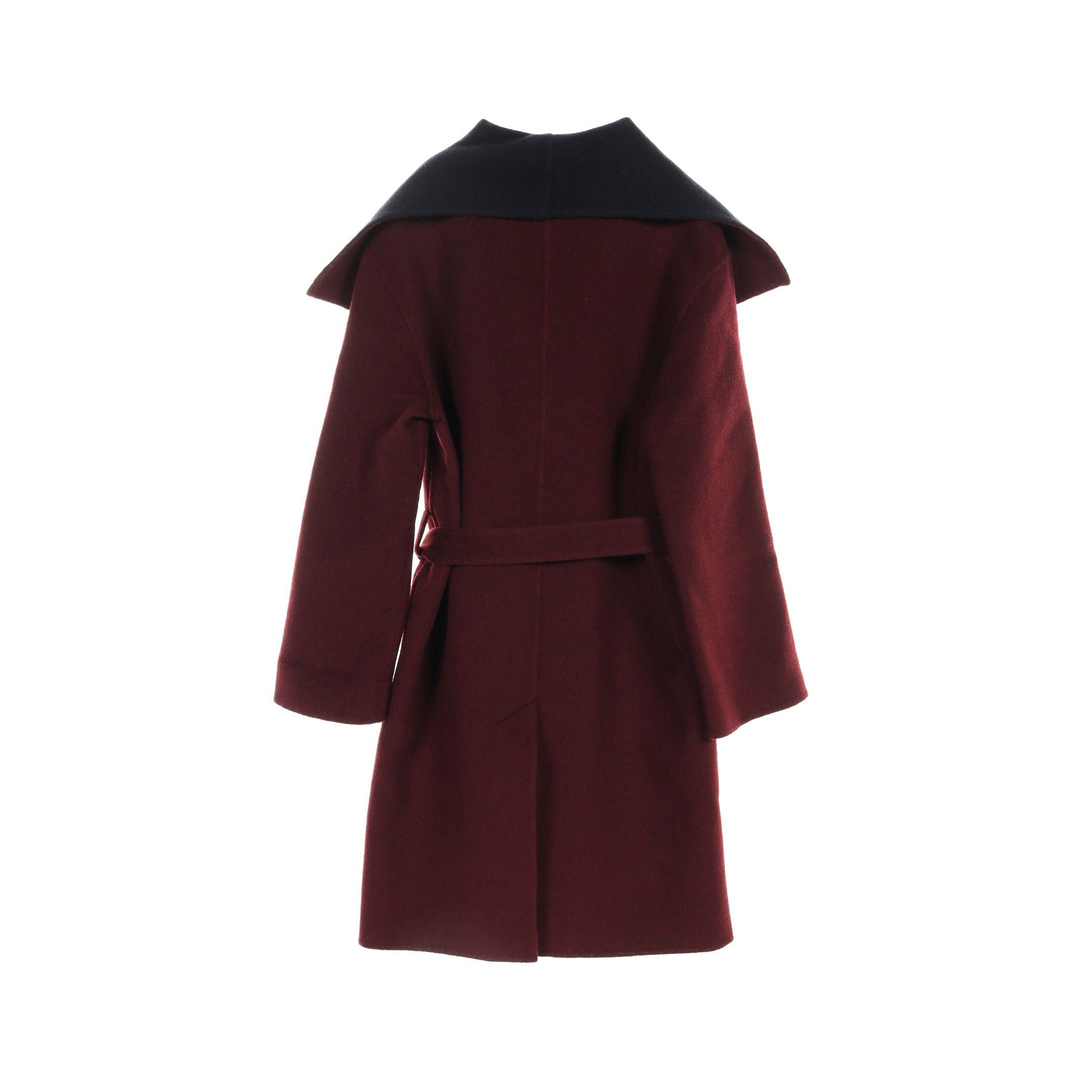 Hermes Hermes Wrap Coat Gown Cashmere Bordeaux Navy Size ONE SIZE - 2 Thumbnail