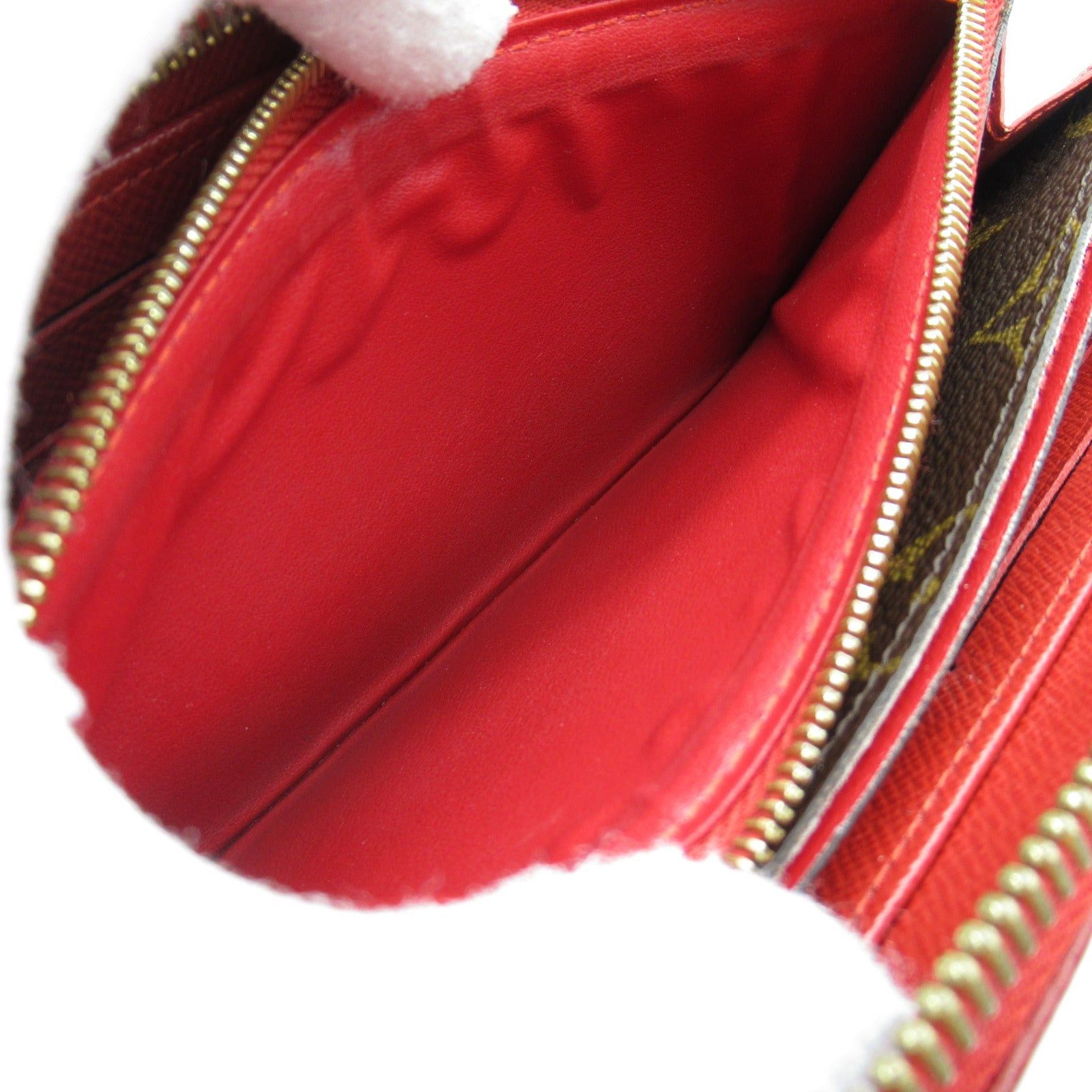 Louis Vuitton Louis Vuitton Zippy Wallet Round Long Zipper Coated Canvas Leather Monogram Brown Red Cerise Size ONE SIZE - 12 Thumbnail