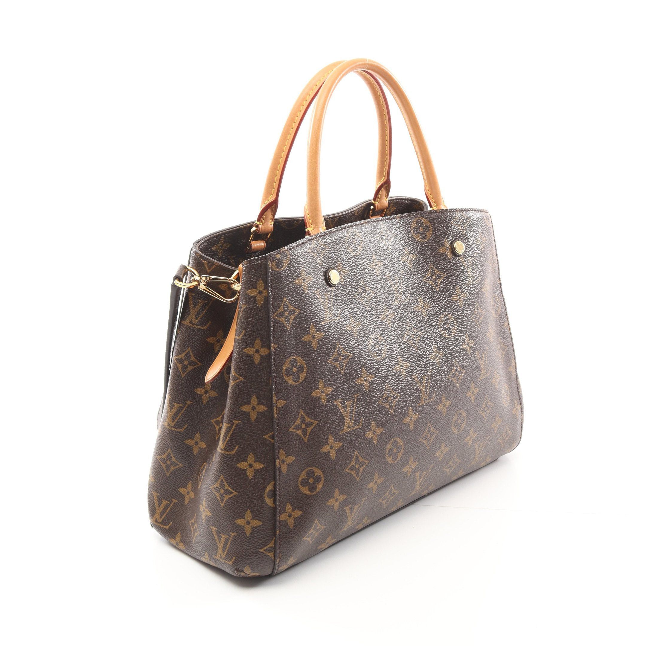 Louis Vuitton Louis Vuitton Montaigne Mm Monogram Handbag Leather Brown Size ONE SIZE - 2 Thumbnail