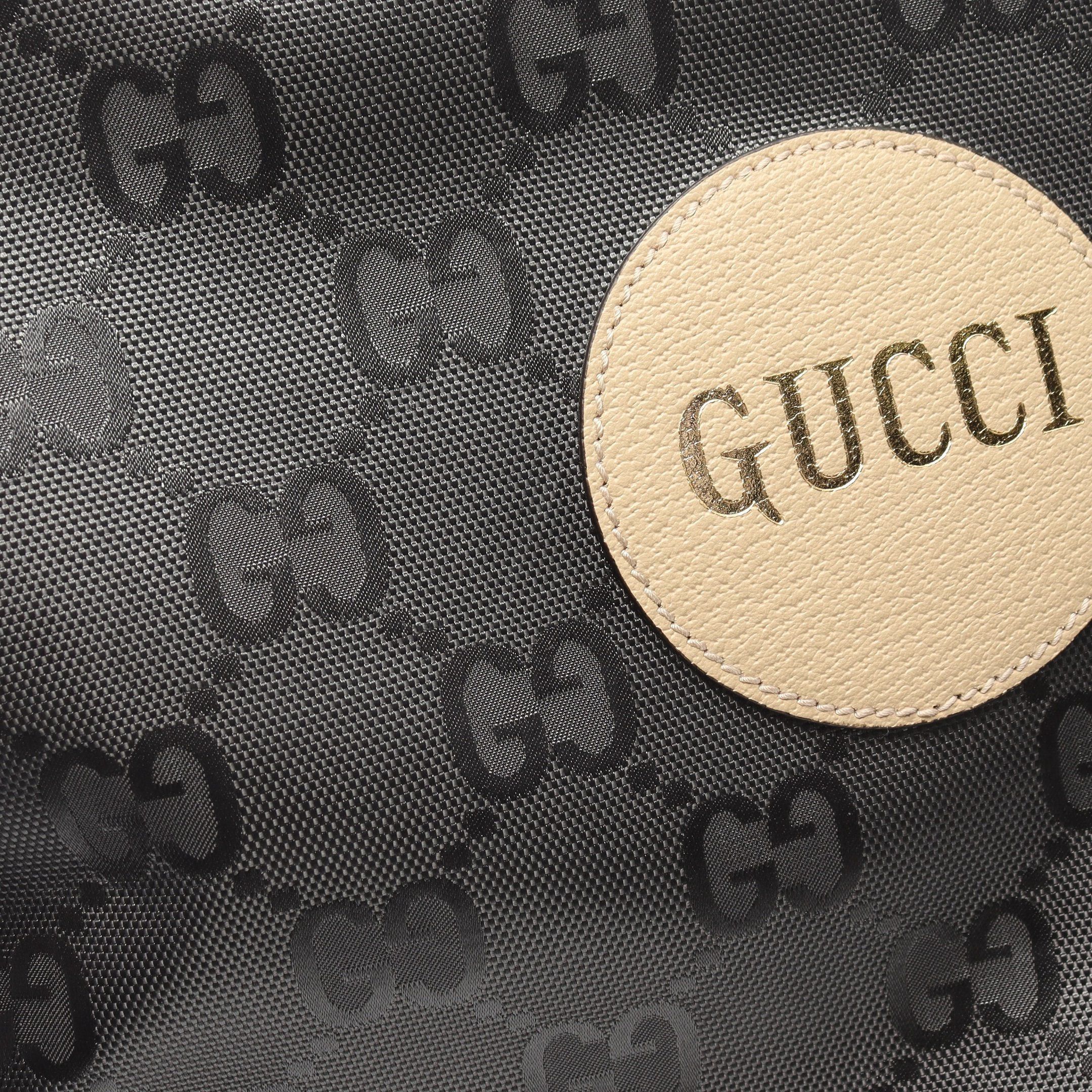Gucci Gucci Off The Grid Gg Pattern Shoulder Bag Tote Nylon Leather Gray Light Beige Size ONE SIZE - 6 Thumbnail