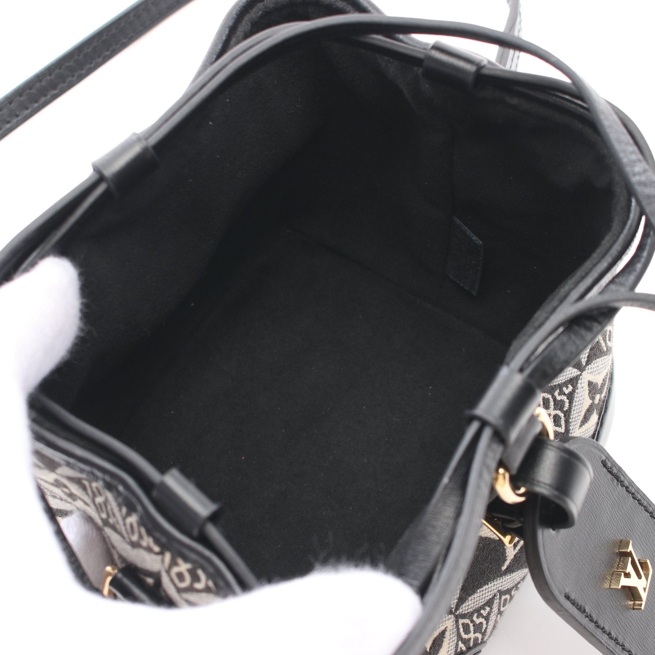 Louis Vuitton Louis Vuitton Noe Perth Monogram Jacquard Since1854 Shoulder Bag Canvas Leather Black Ivory Light Gray Size ONE SIZE - 3 Thumbnail