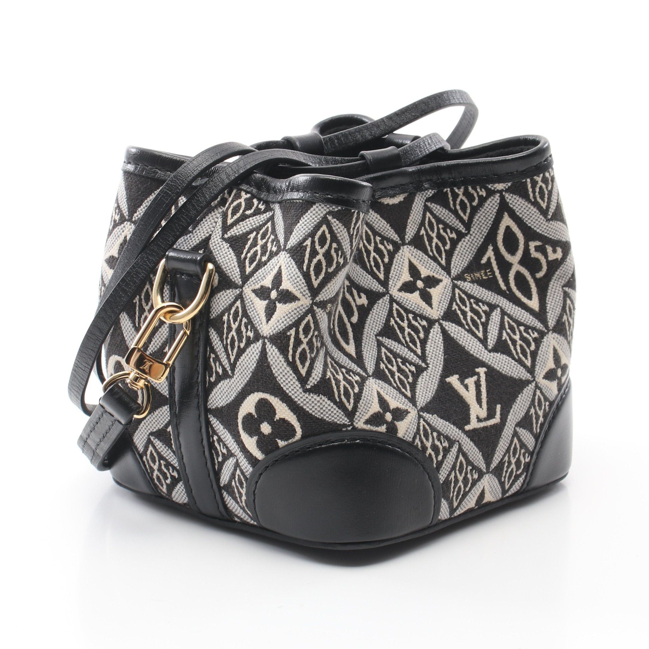 Louis Vuitton Louis Vuitton Noe Perth Monogram Jacquard Since1854 Shoulder Bag Canvas Leather Black Ivory Light Gray Size ONE SIZE - 2 Thumbnail
