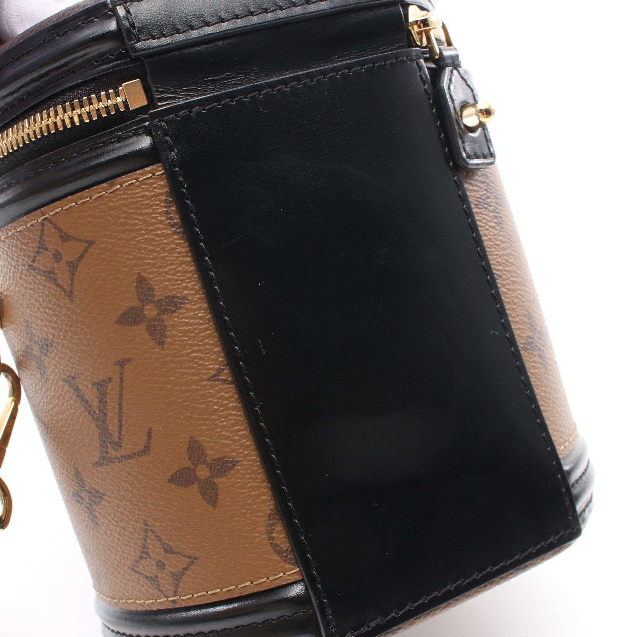 Louis Vuitton Louis Vuitton Cannes Monogram Reverse Handbag Vanity Bag Leather Brown Black Size ONE SIZE - 5 Thumbnail