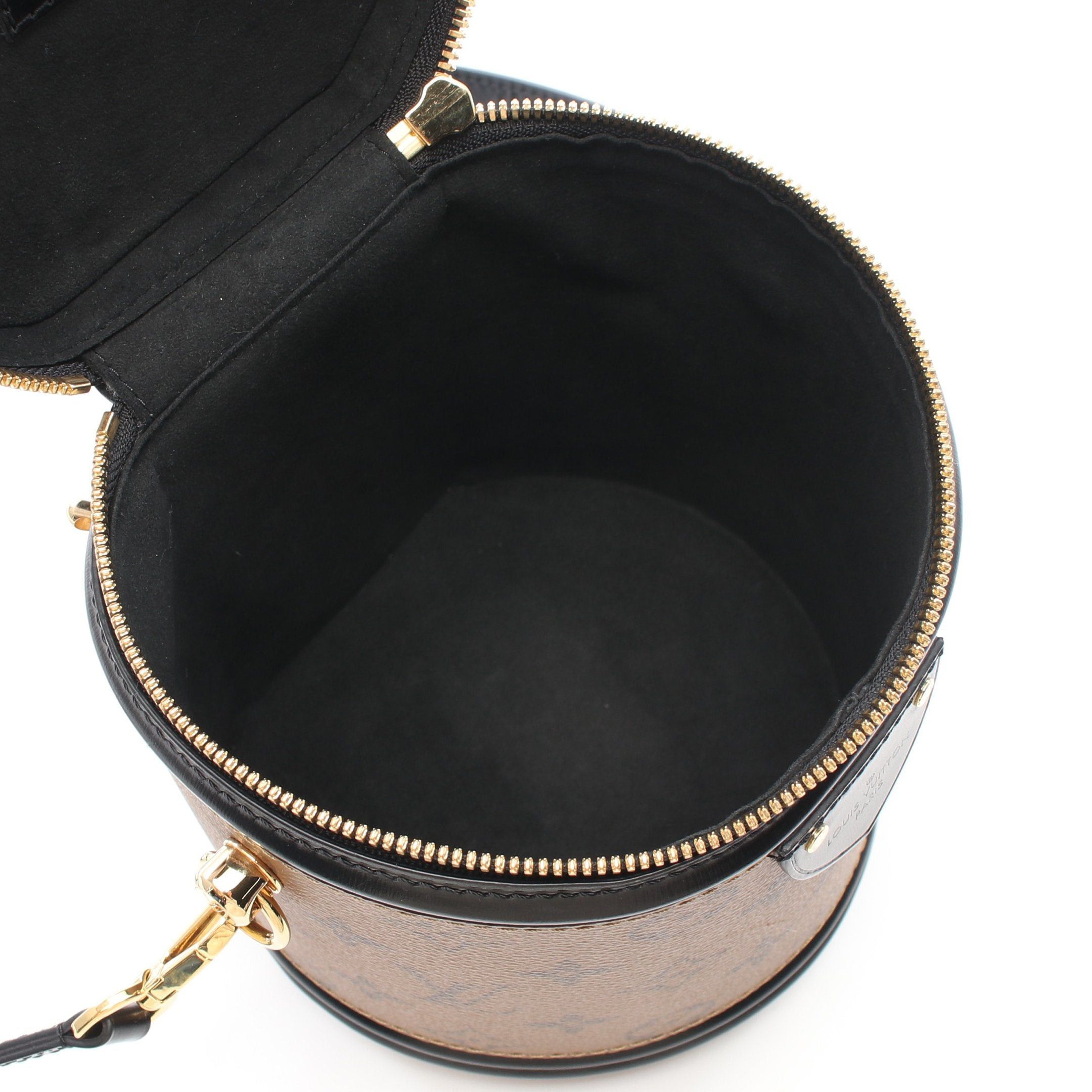 Louis Vuitton Louis Vuitton Cannes Monogram Reverse Handbag Vanity Bag Leather Brown Black Size ONE SIZE - 3 Thumbnail