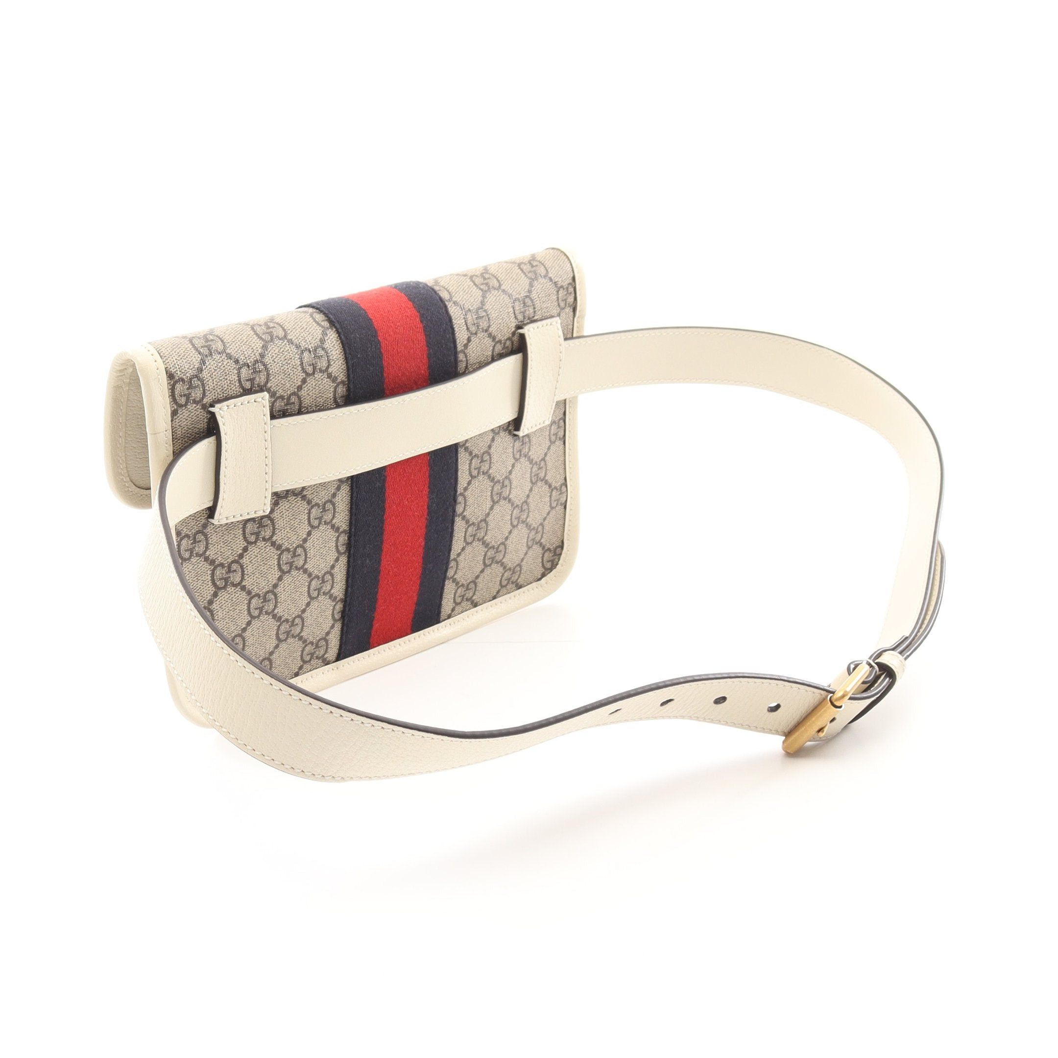 Gucci Gucci Ophidia Gg Supreme Belt Bag Body Waist Leather Beige Ivory Multicolor Size ONE SIZE - 2 Thumbnail