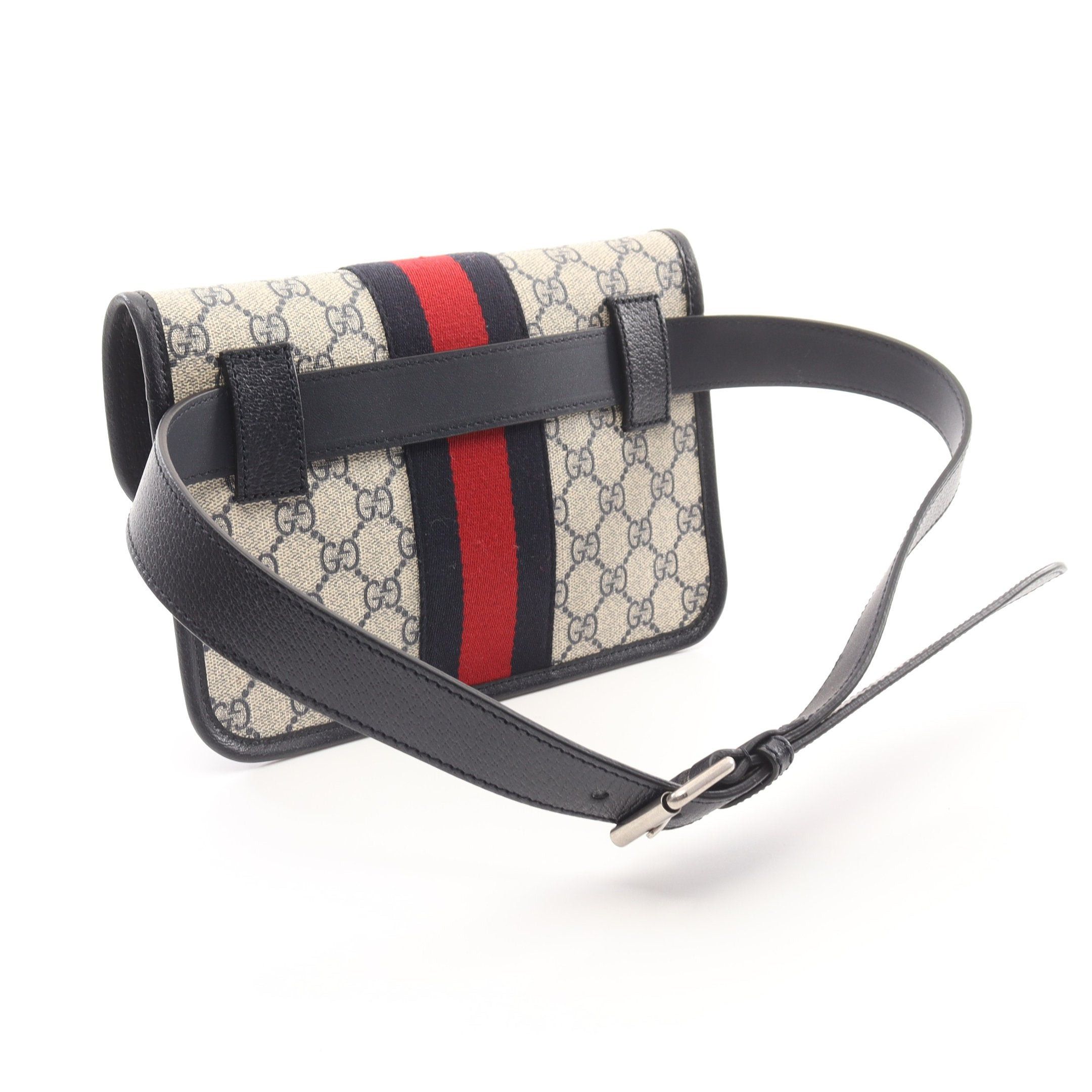 Gucci Gucci Ophidia Belt Bag Body Waist Leather Beige Navy Multicolor Size ONE SIZE - 2 Thumbnail