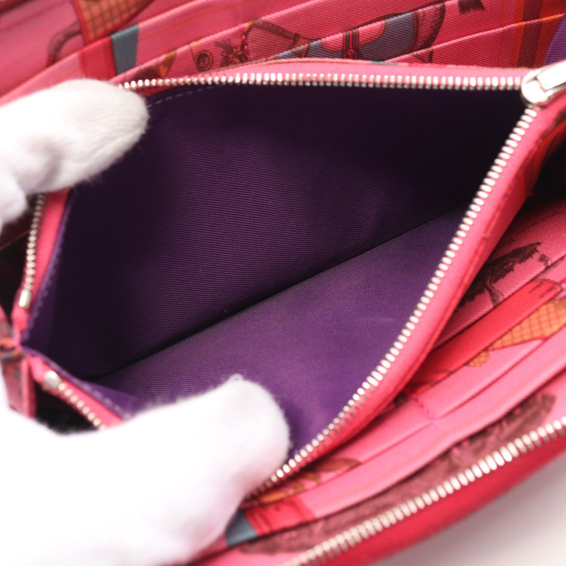 Hermes Hermes Azap Long Silk In Ruby Round Zipper Wallet Veau Epsom Pink Red Silver Hardware Stamp Size ONE SIZE - 6 Thumbnail