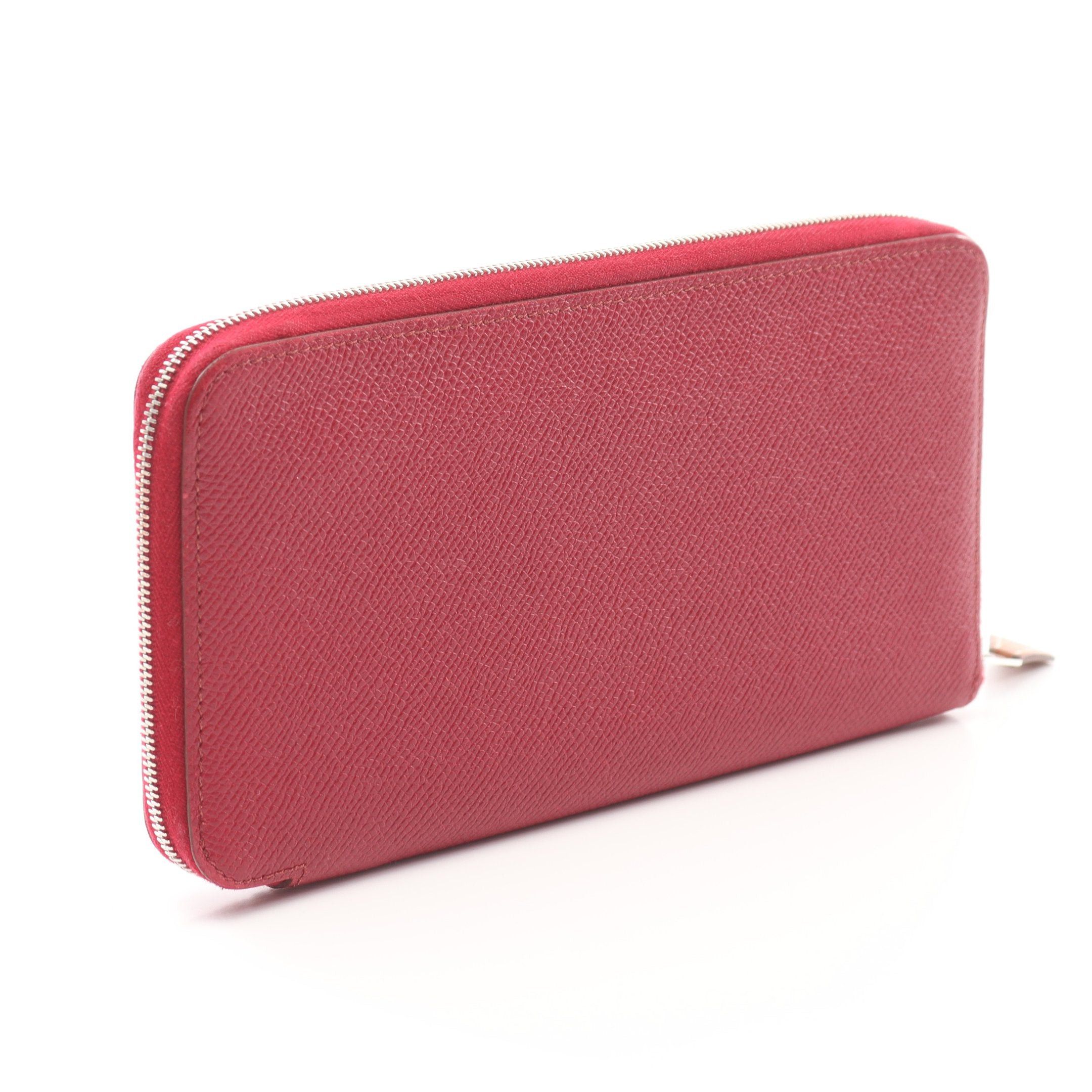 Hermes Hermes Azap Long Silk In Ruby Round Zipper Wallet Veau Epsom Pink Red Silver Hardware Stamp Size ONE SIZE - 2 Thumbnail