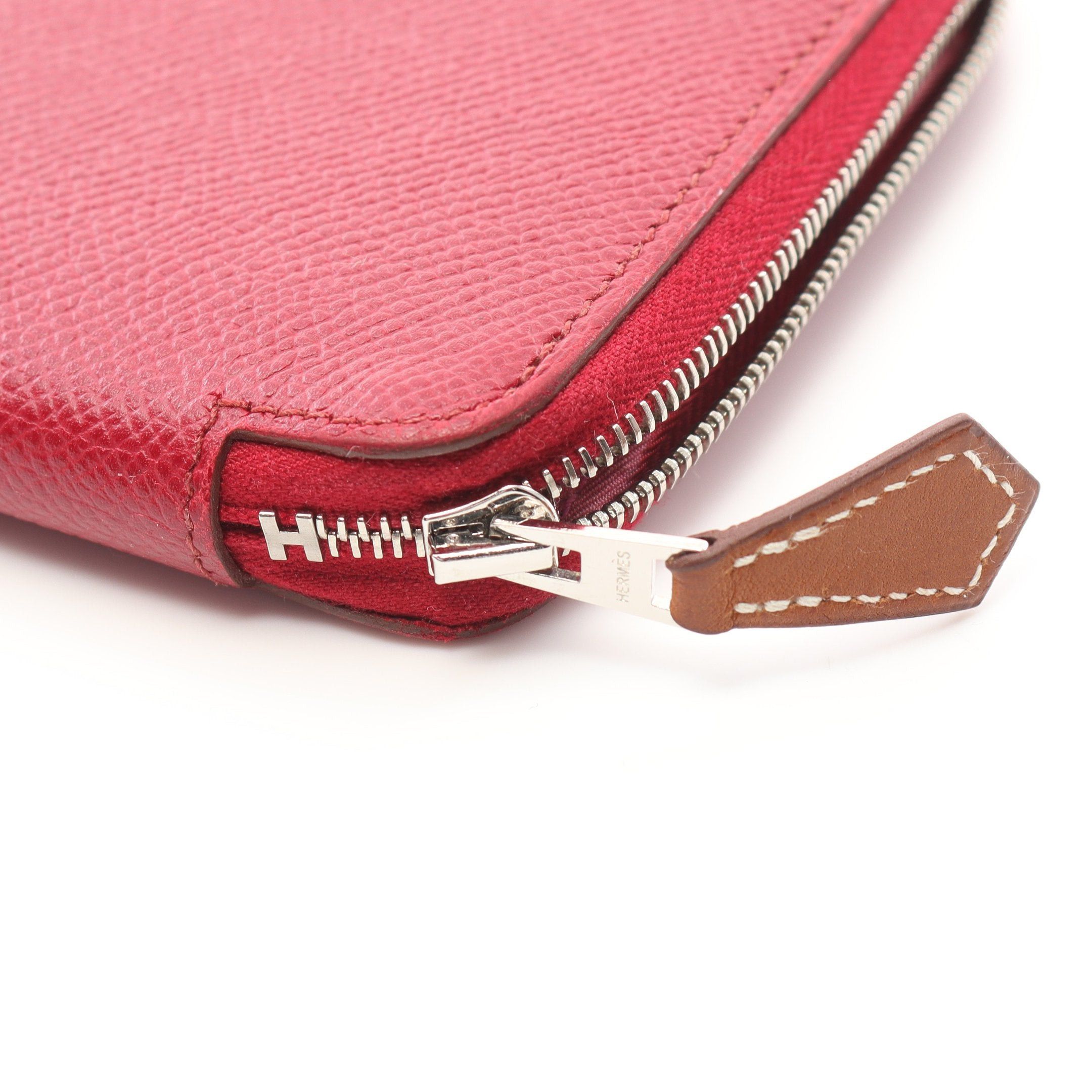 Hermes Hermes Azap Long Silk In Ruby Round Zipper Wallet Veau Epsom Pink Red Silver Hardware Stamp Size ONE SIZE - 8 Thumbnail
