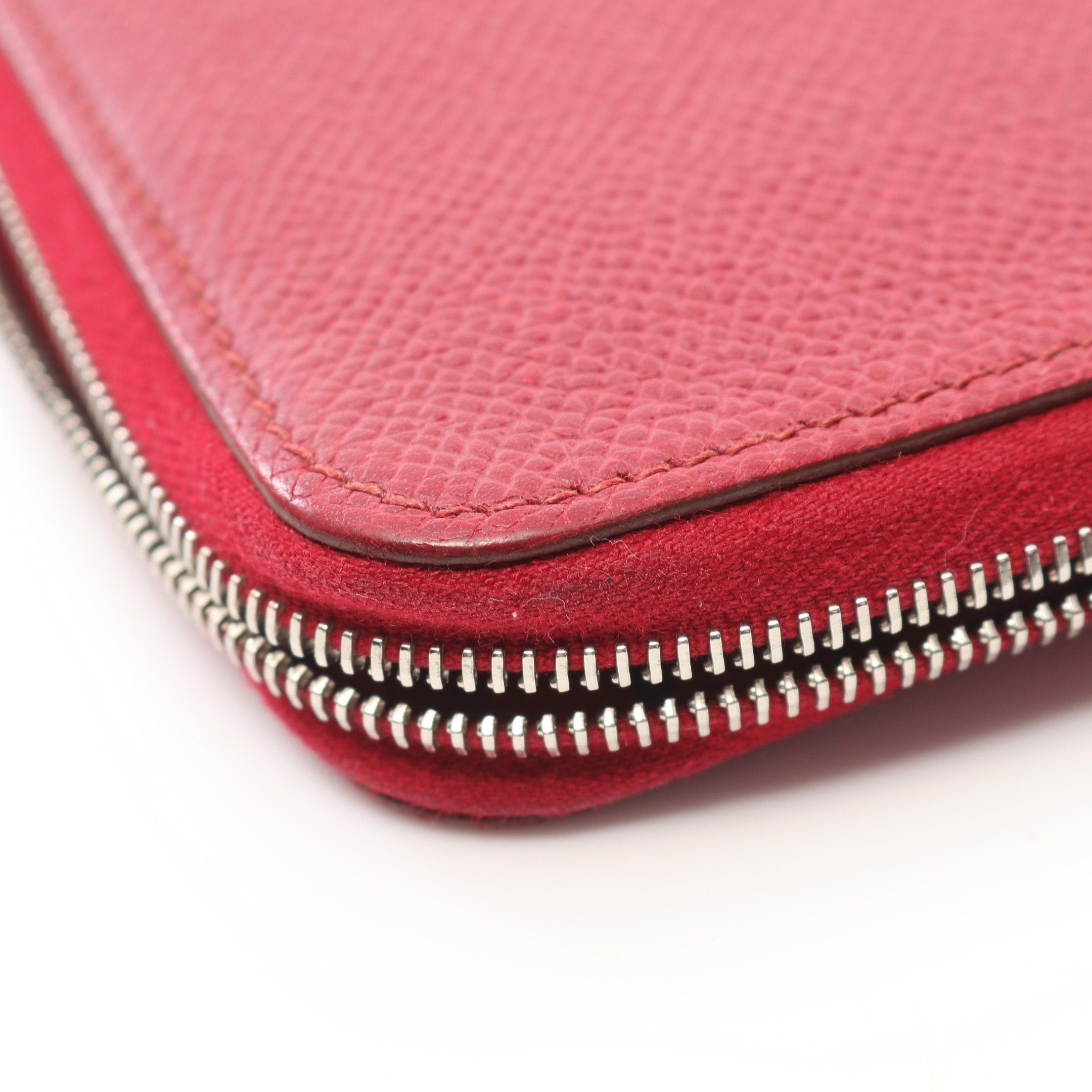 Hermes Hermes Azap Long Silk In Ruby Round Zipper Wallet Veau Epsom Pink Red Silver Hardware Stamp Size ONE SIZE - 9 Thumbnail