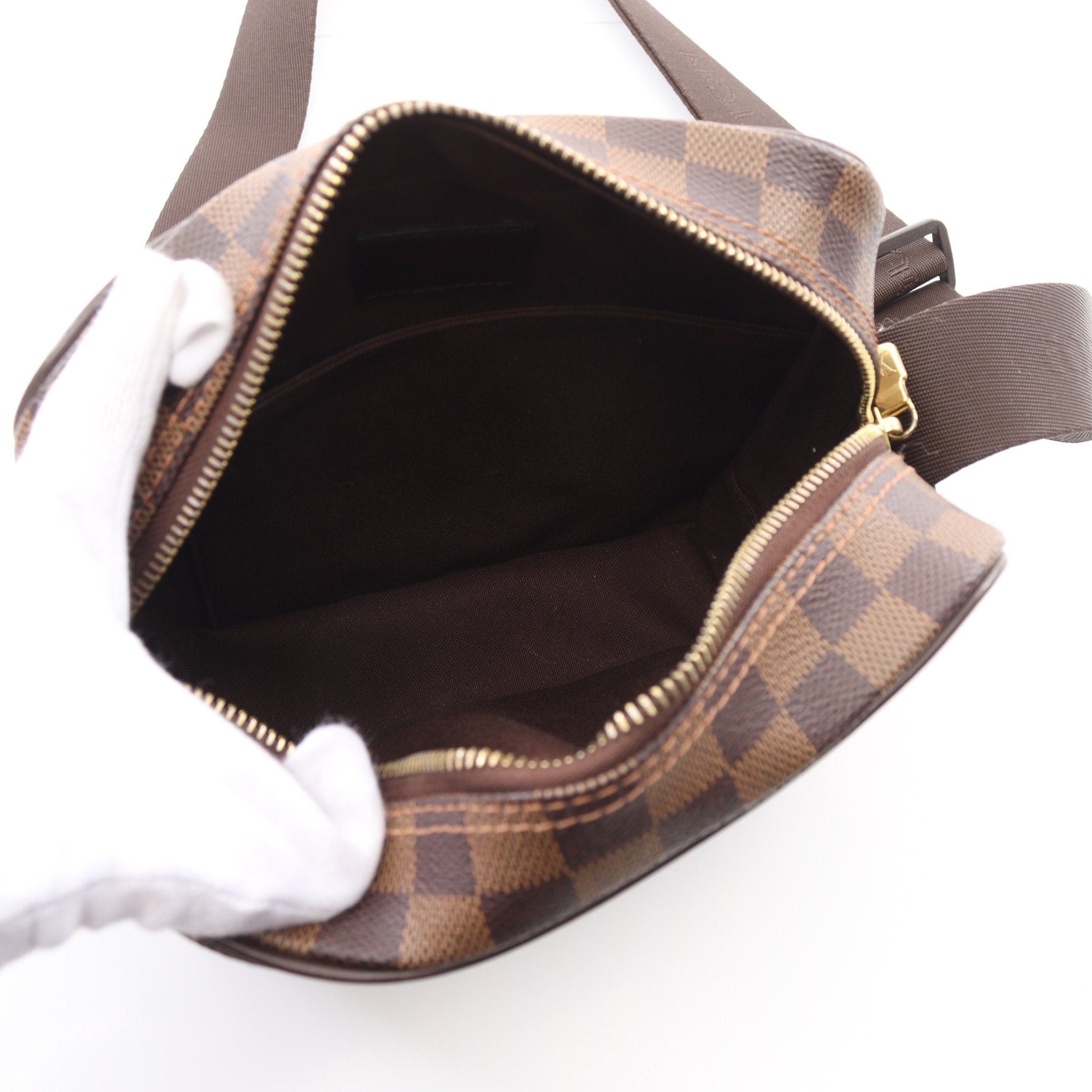 Louis Vuitton Louis Vuitton Olaf Pm Damier Ebene Shoulder Bag Leather Brown Size ONE SIZE - 3 Thumbnail