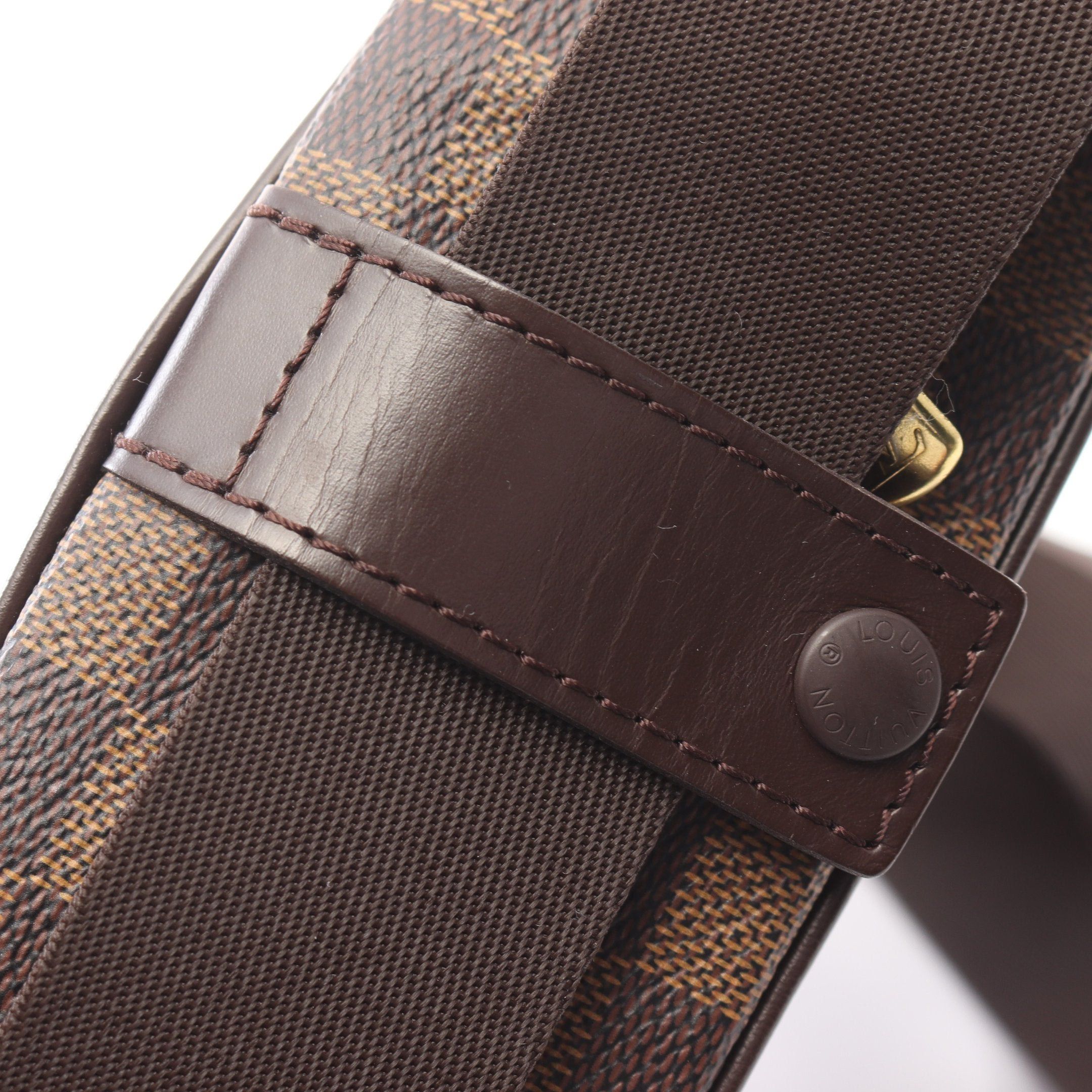 Louis Vuitton Louis Vuitton Olaf Pm Damier Ebene Shoulder Bag Leather Brown Size ONE SIZE - 7 Thumbnail