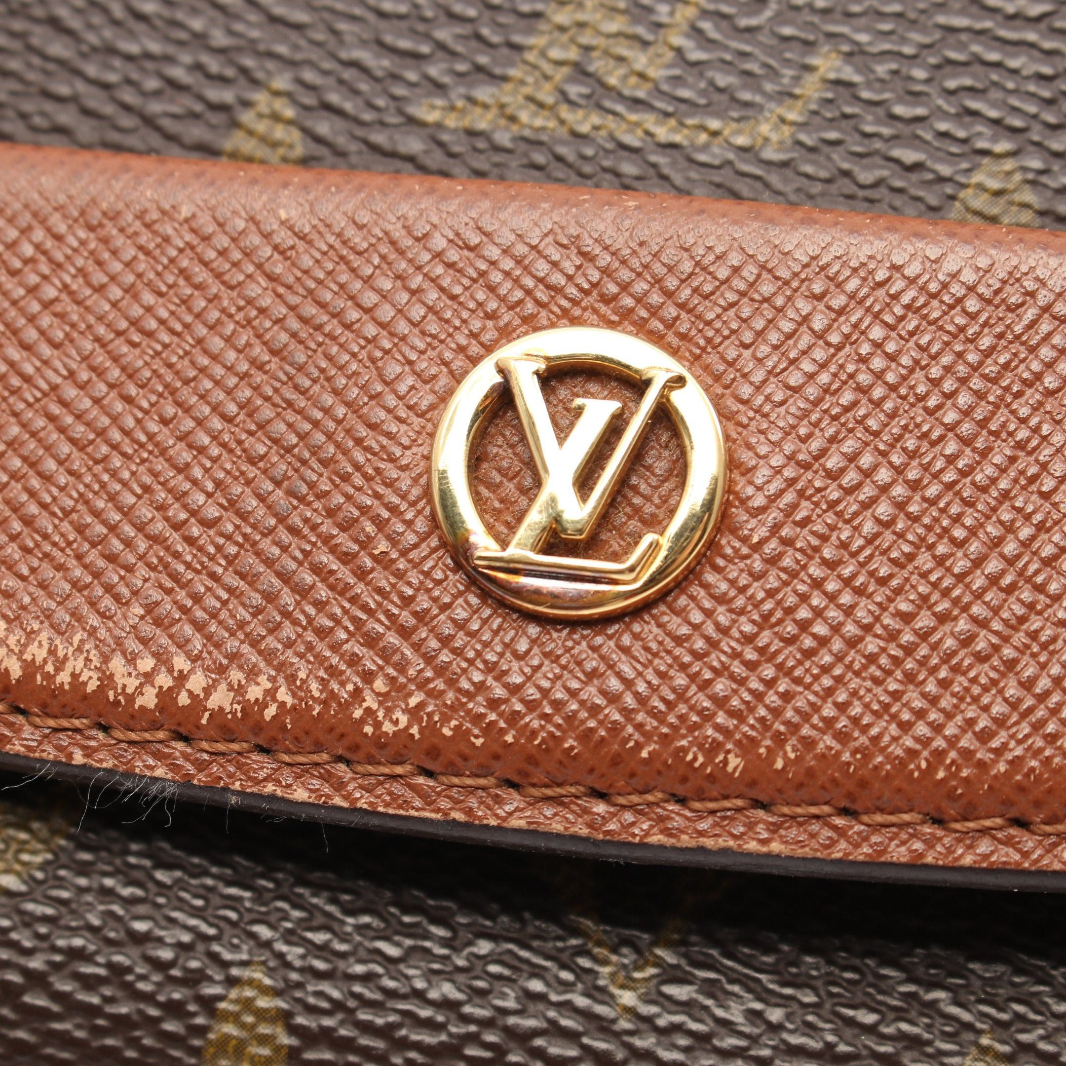 Louis Vuitton Bordeaux Monogram Shoulder Bag Leather Brown