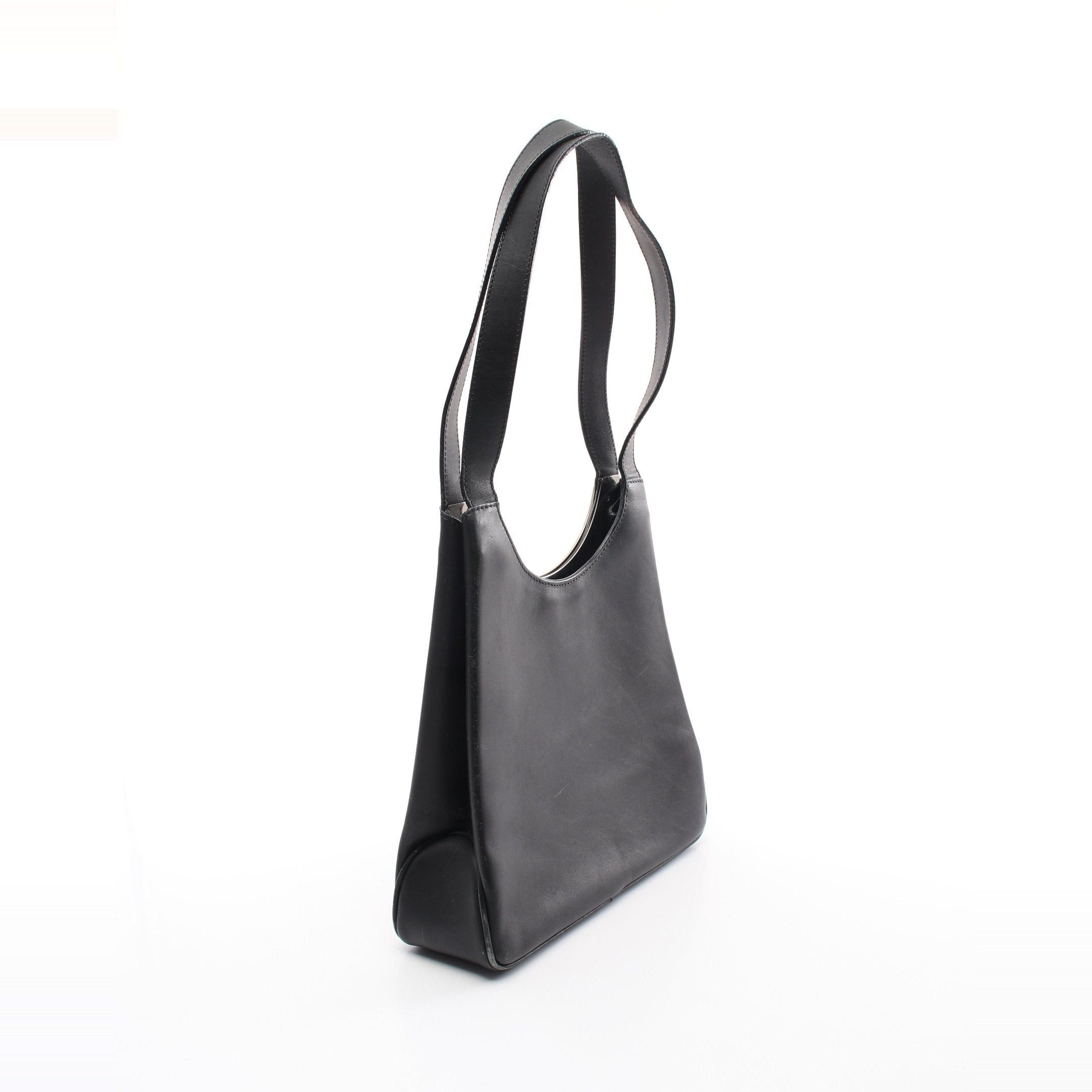 Celine Celine Shoulder Bag Logo Metal Fittings Leather Black Size ONE SIZE - 2 Thumbnail