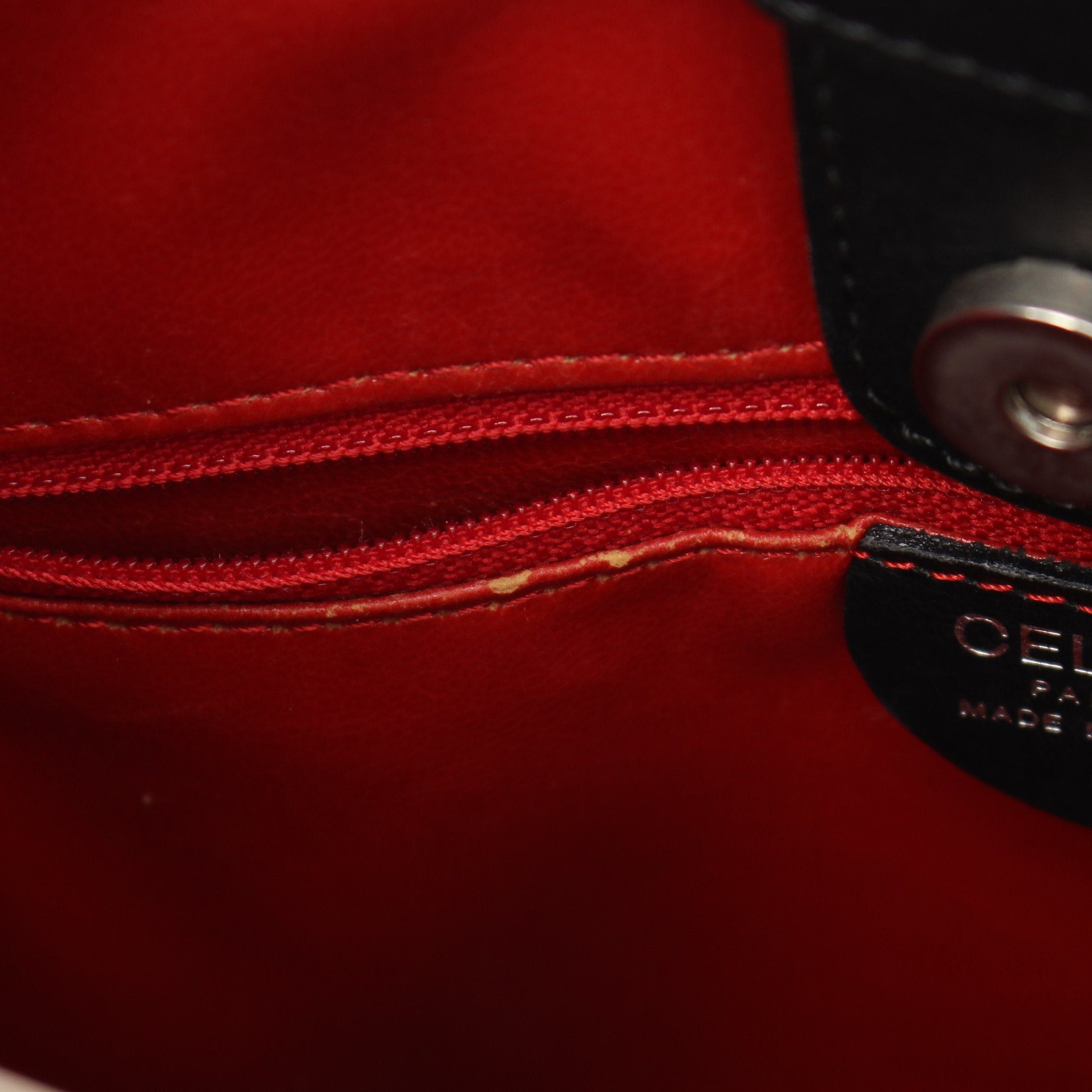 Celine Celine Shoulder Bag Logo Metal Fittings Leather Black Size ONE SIZE - 5 Thumbnail