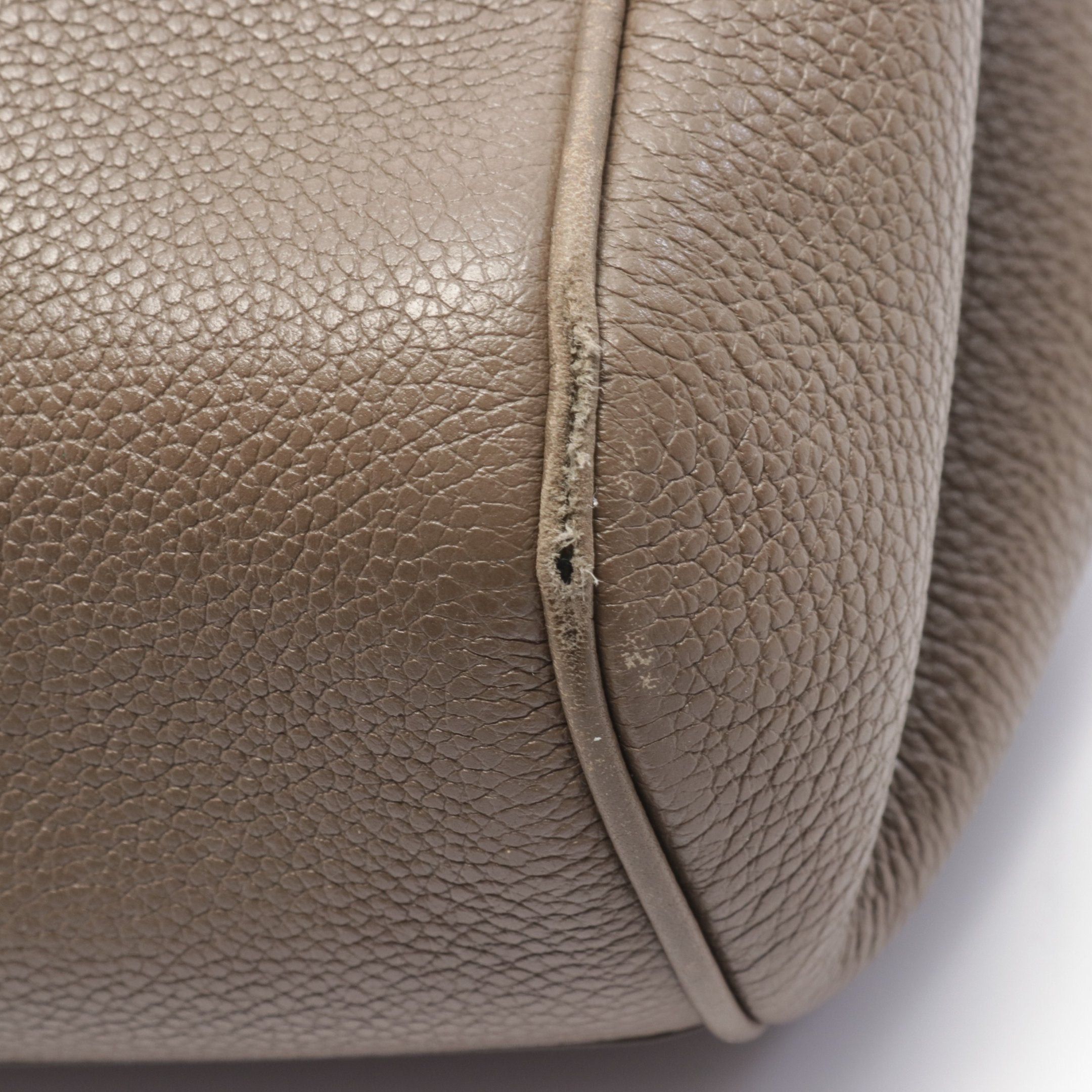 Celine Celine Small Fold Hippo Handbag Tote Bag Leather Gray Beige Size ONE SIZE - 8 Thumbnail