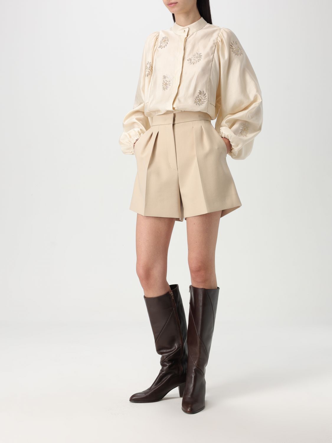 Max Mara Max Mara Short Woman White Size 27" / US 4 / IT 40 - 2 Thumbnail