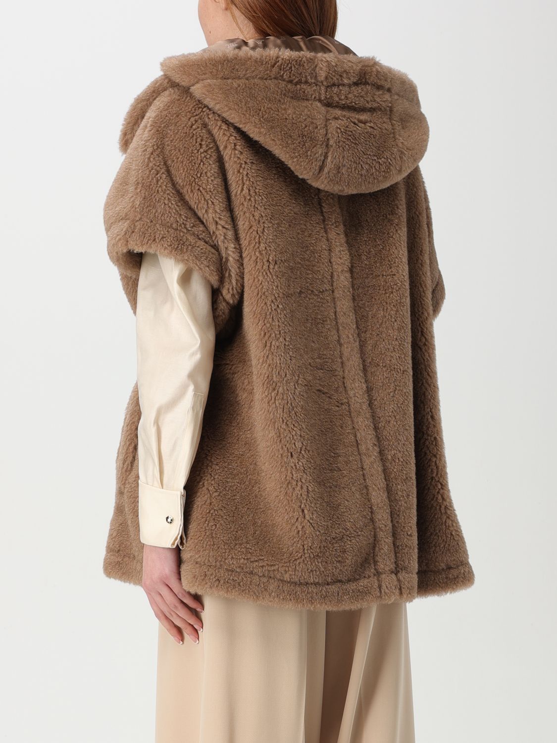 Max Mara Max Mara Cape Woman Brown Size ONE SIZE - 3 Thumbnail