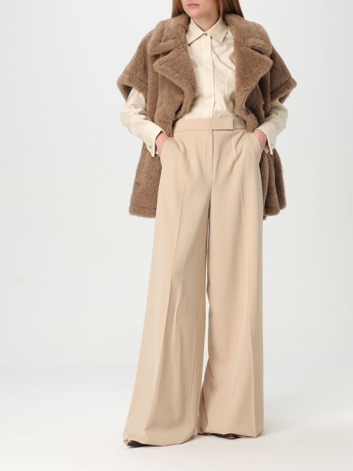 Max Mara Max Mara Cape Woman Brown Size ONE SIZE - 2 Thumbnail
