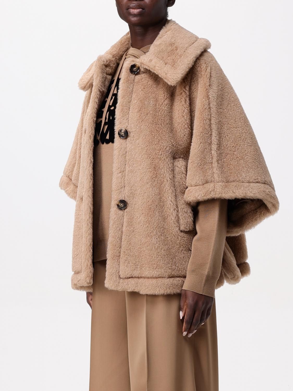 Max Mara Max Mara Jacket Woman Beige Size L / US 10 / IT 46 - 4 Thumbnail